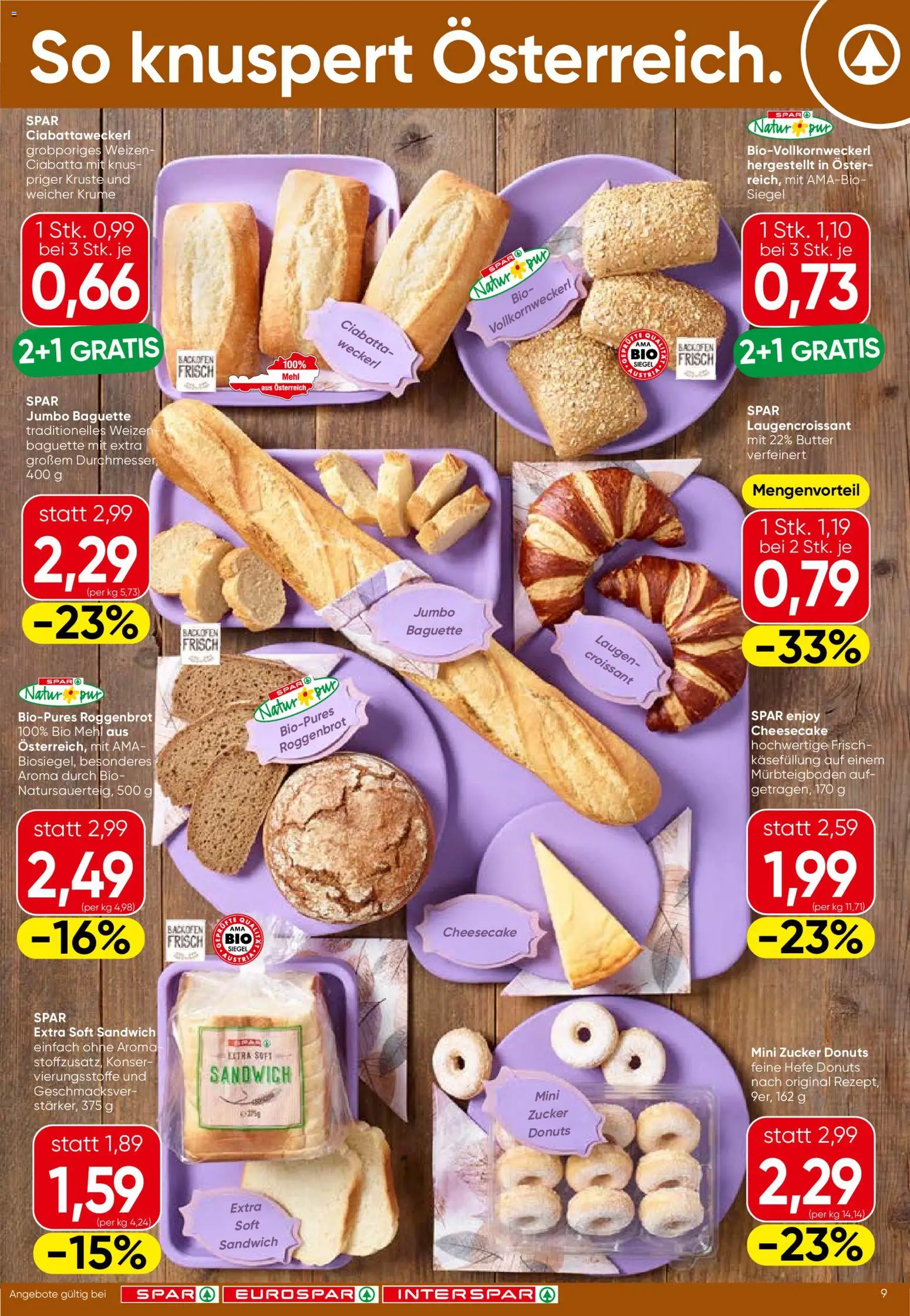 Spar Flugblatt - Wien gültig ab 19.02.2026 | Seite: 9 | Produkte: Zucker, Jääkaappipakastin, Butter