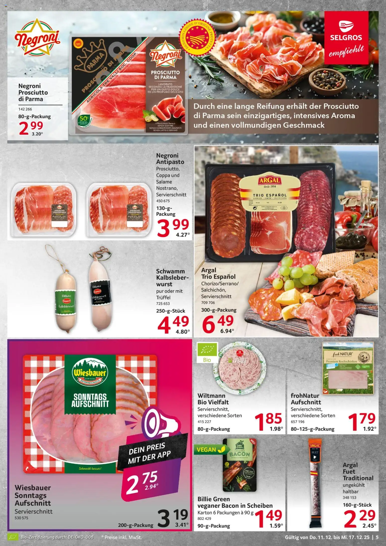 Selgros Prospekt 	 – gültig ab 11.12.2025 | Seite: 5 | Produkte: Kalbsleber, Wurst