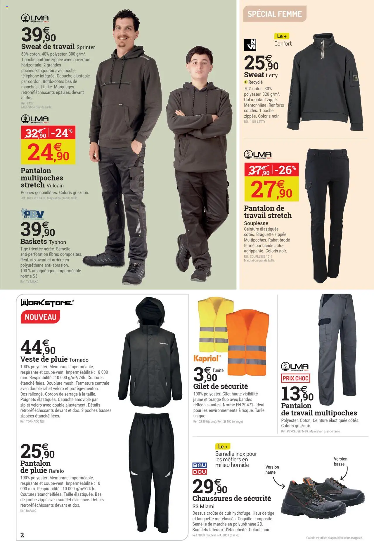  | Page: 2 | Produits: Perceuse, Gilet, Baskets, Pantalon de travail