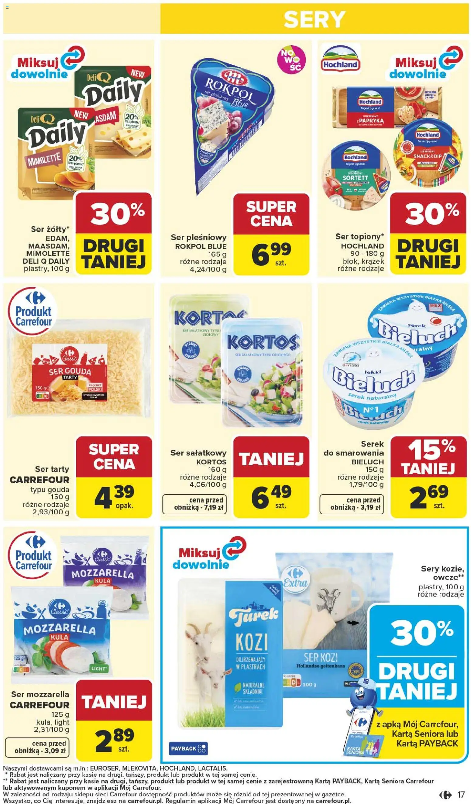Carrefour gazetka od 27.04.2026 | Strona: 19 | Produkty: Ser pleśniowy, Ser kozi, Sery, Ser gouda