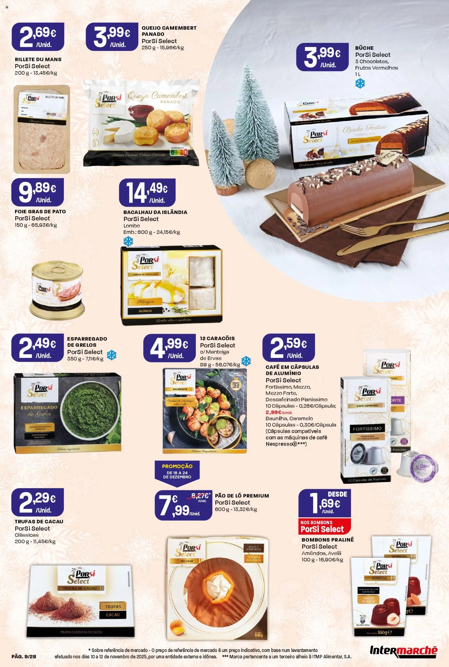 Intermarché Folheto Contact │ válido de 18.12.2025 | Página: 9 | Produtos: Chocolates, Base, Manteiga, Café