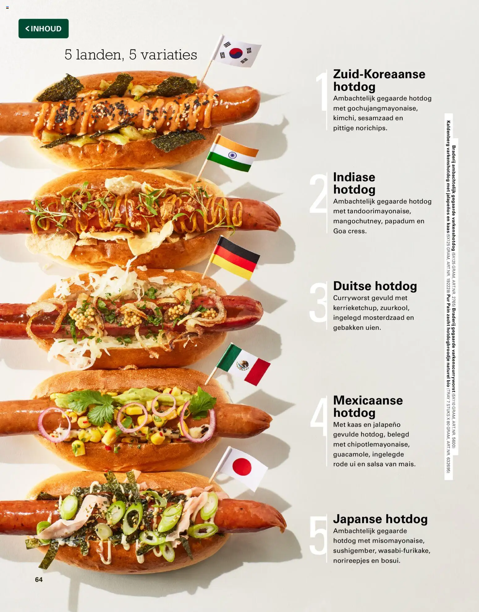 {H1} | Pagina: 64 | Producten: Ui, Kaas, Hotdog, Sesamzaad