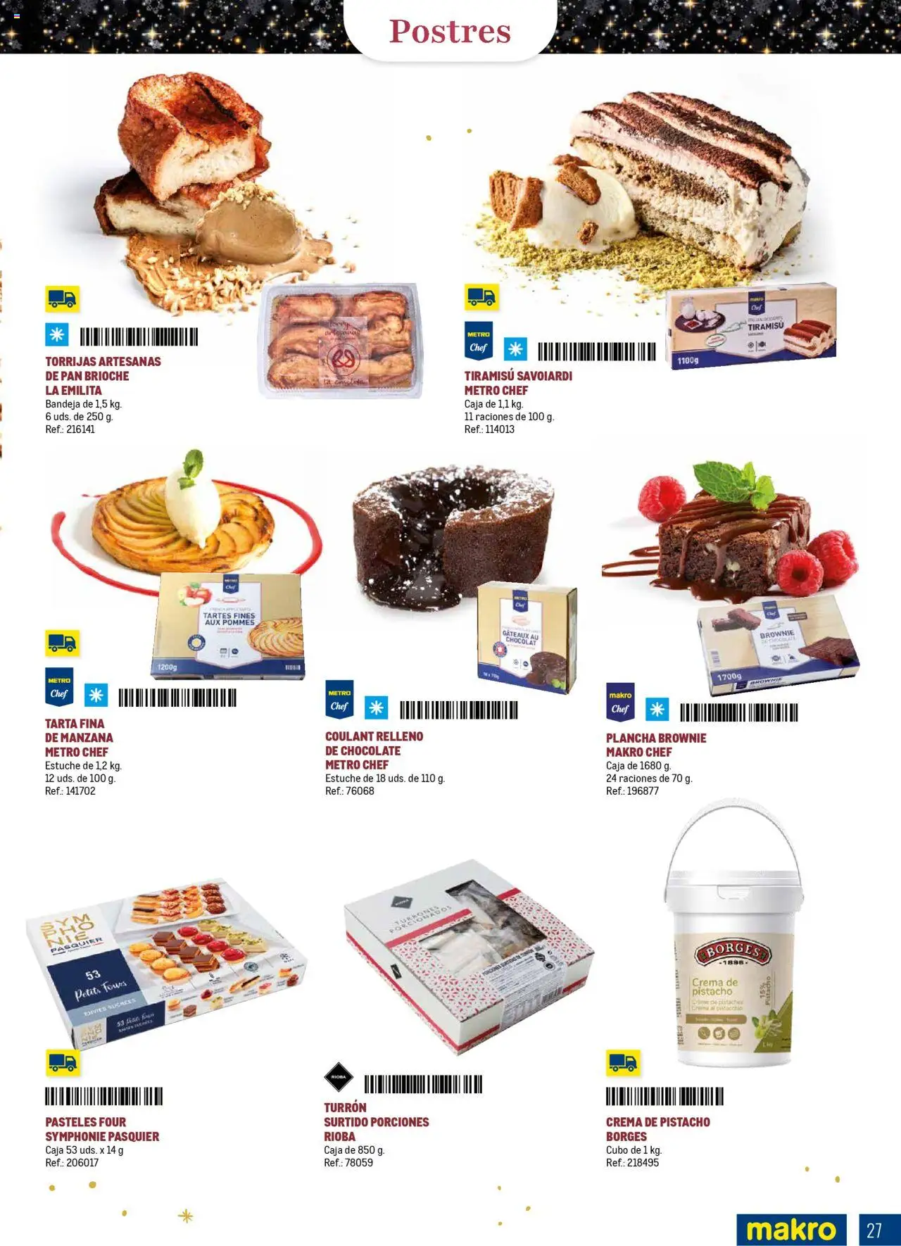 Makro - Comidas y Cenas de Navidad Prat │ válido desde el 03.10.2025 | Página: 27 | Productos: Pan, Plancha, Bandeja, Caja