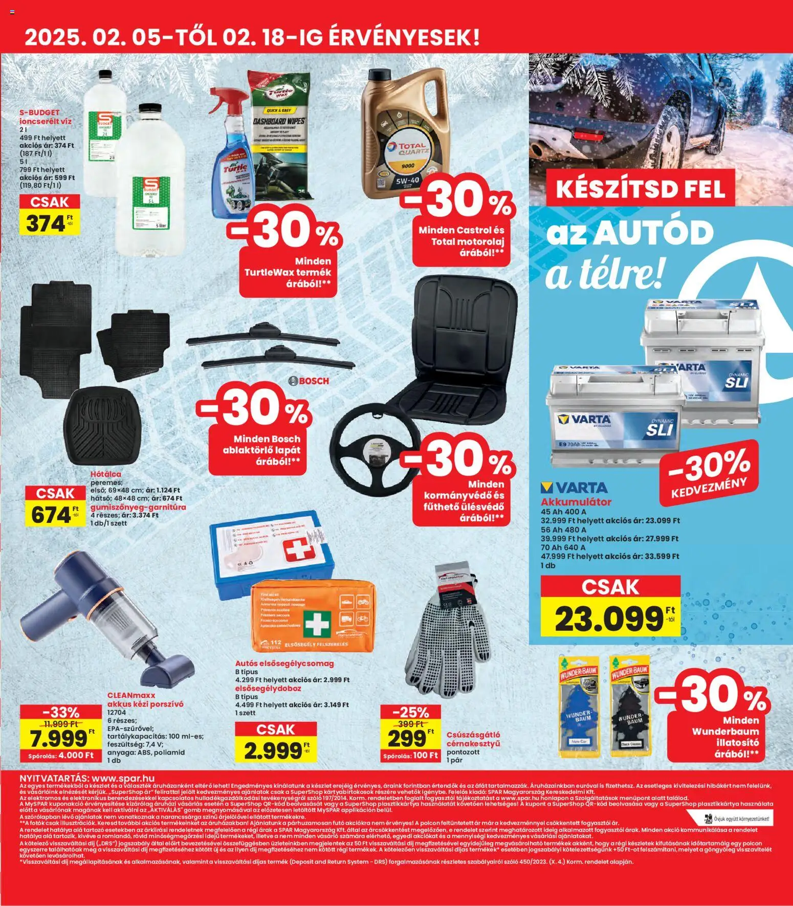 Interspar akciós ujság - amely érvényes a következő dátumtól: 05.02.2026 | Oldal: 17 | Termékek: Szőlő, Porszívó, Akkumulátor, Motorolaj