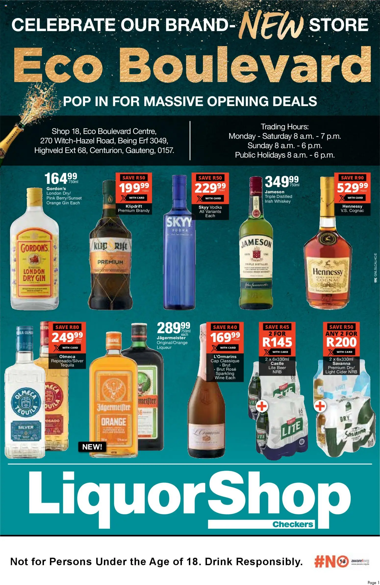 New Checkers catalogue – valid from 20.11.2025 | Page: 1 | Products: Cap, Cider, Light, Whiskey