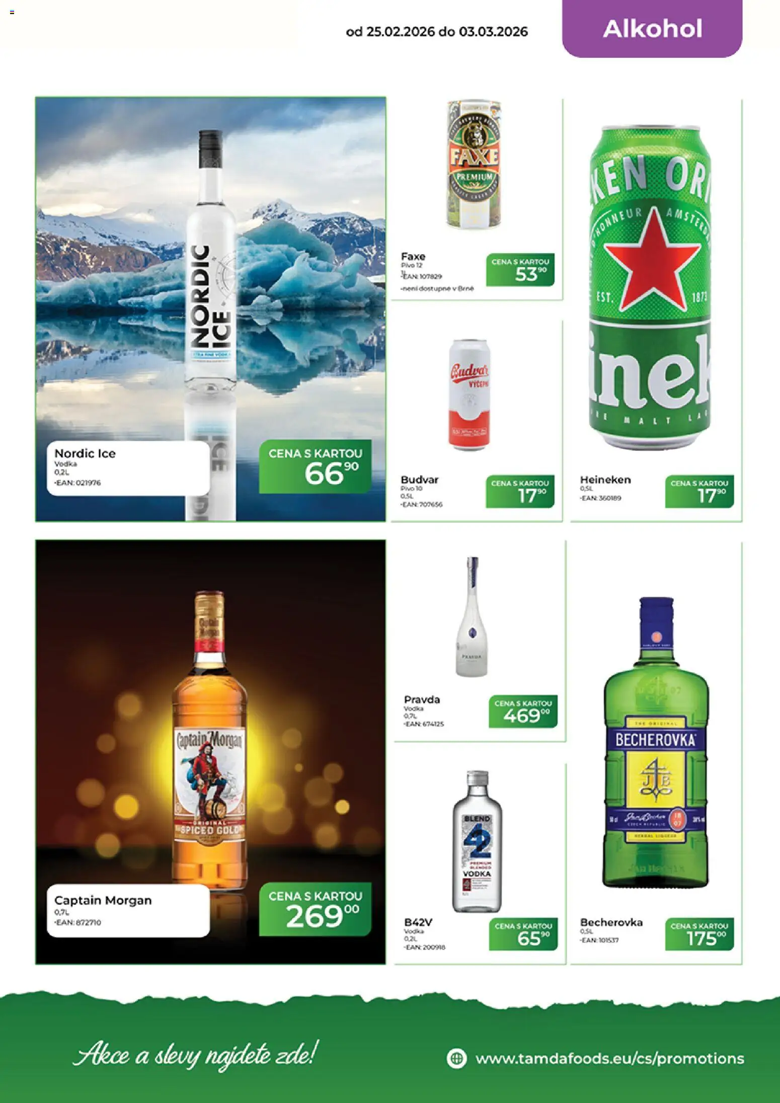Tamda Foods leták od 25.02.2026 | Strana: 15 | Produkty: Budvar, Morgan, Pivo, Captain Morgan