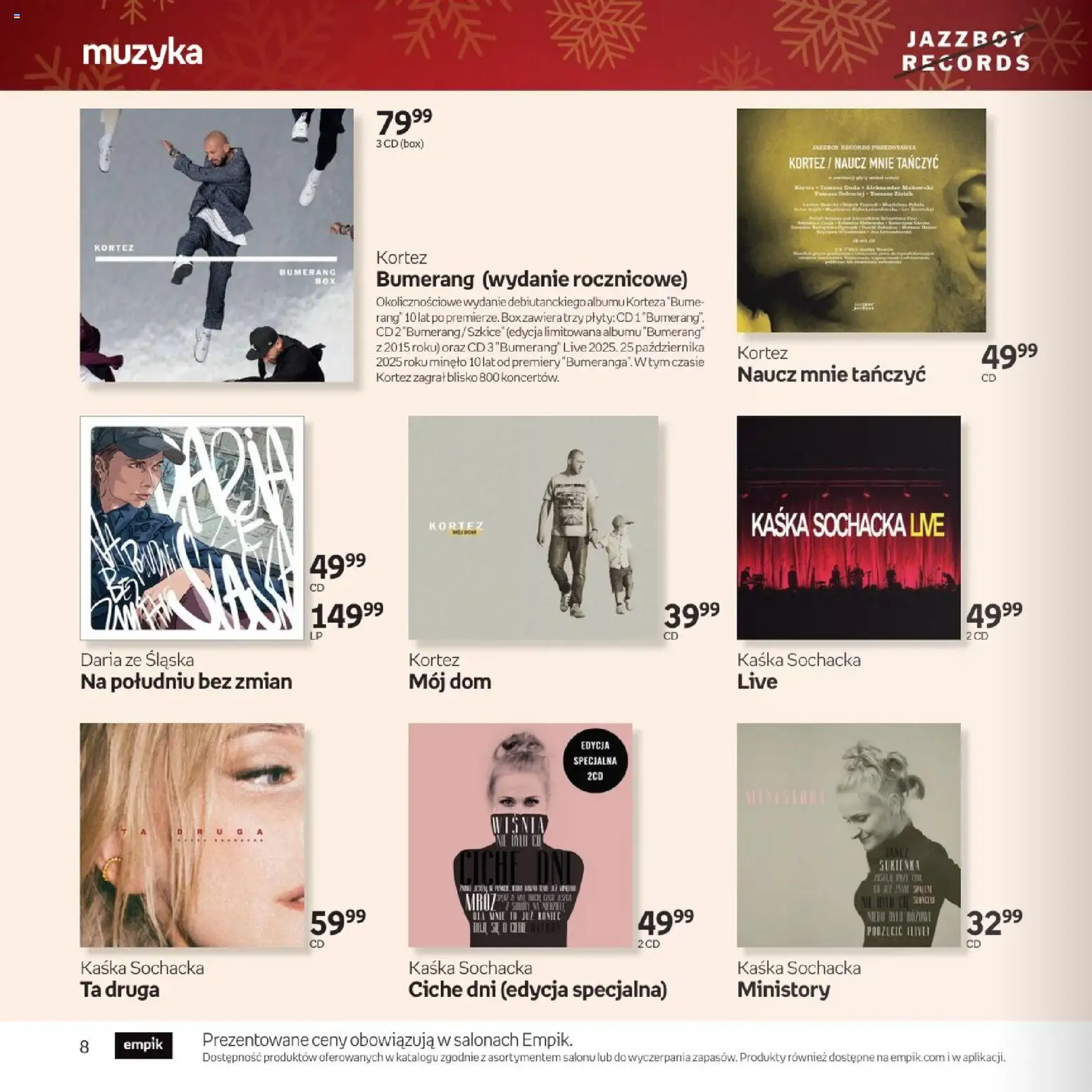 Empik promocje - Xmas Muzyka od 26.11.2025 | Strona: 8 | Produkty: Sukienka, Plyty