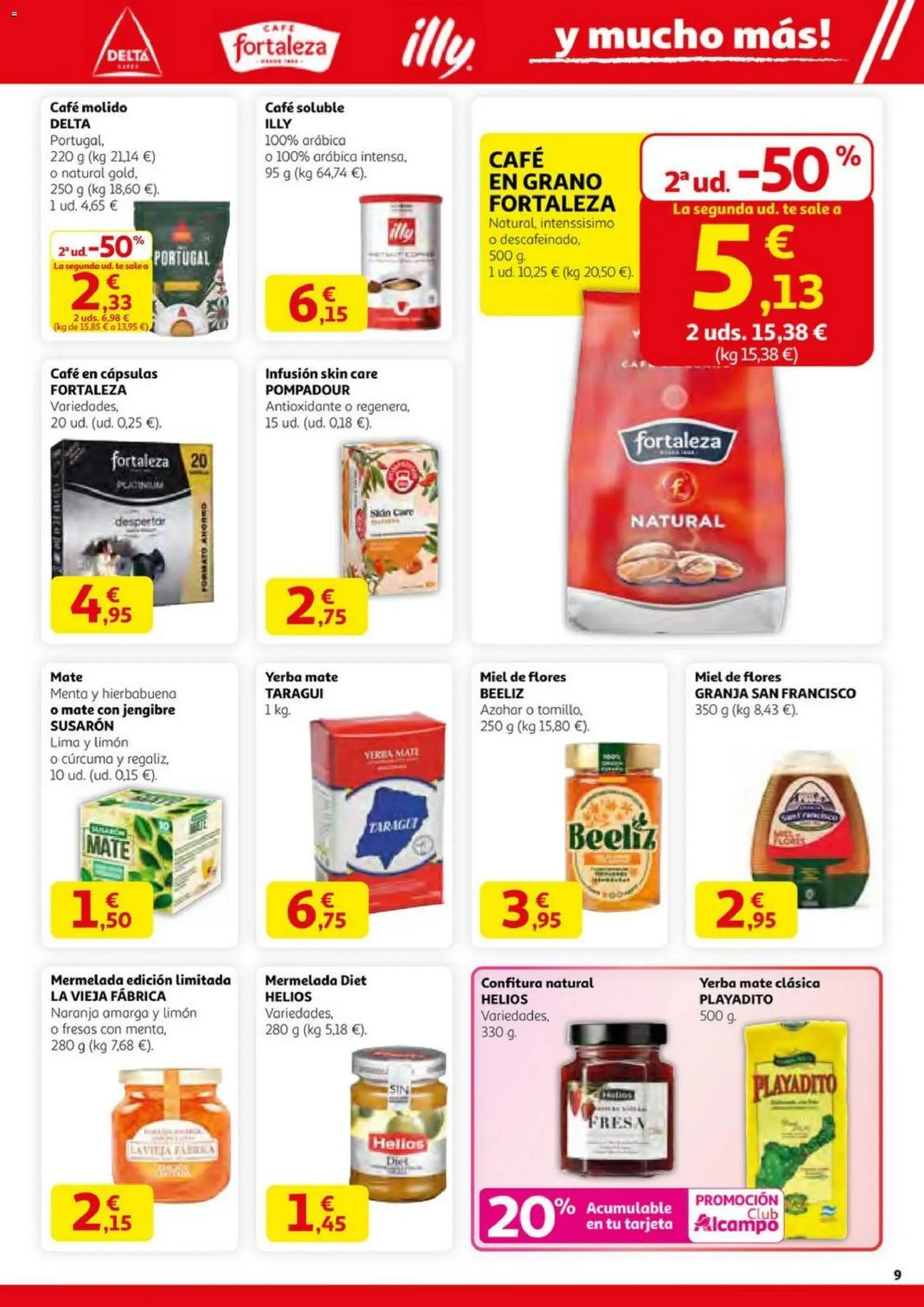 Alcampo - HG Nacional Unificado  │ válido desde el 23.10.2025 | Página: 9 | Productos: Ψηφιακή κάμερα, Café molido, Té, Μηχανή καφέ