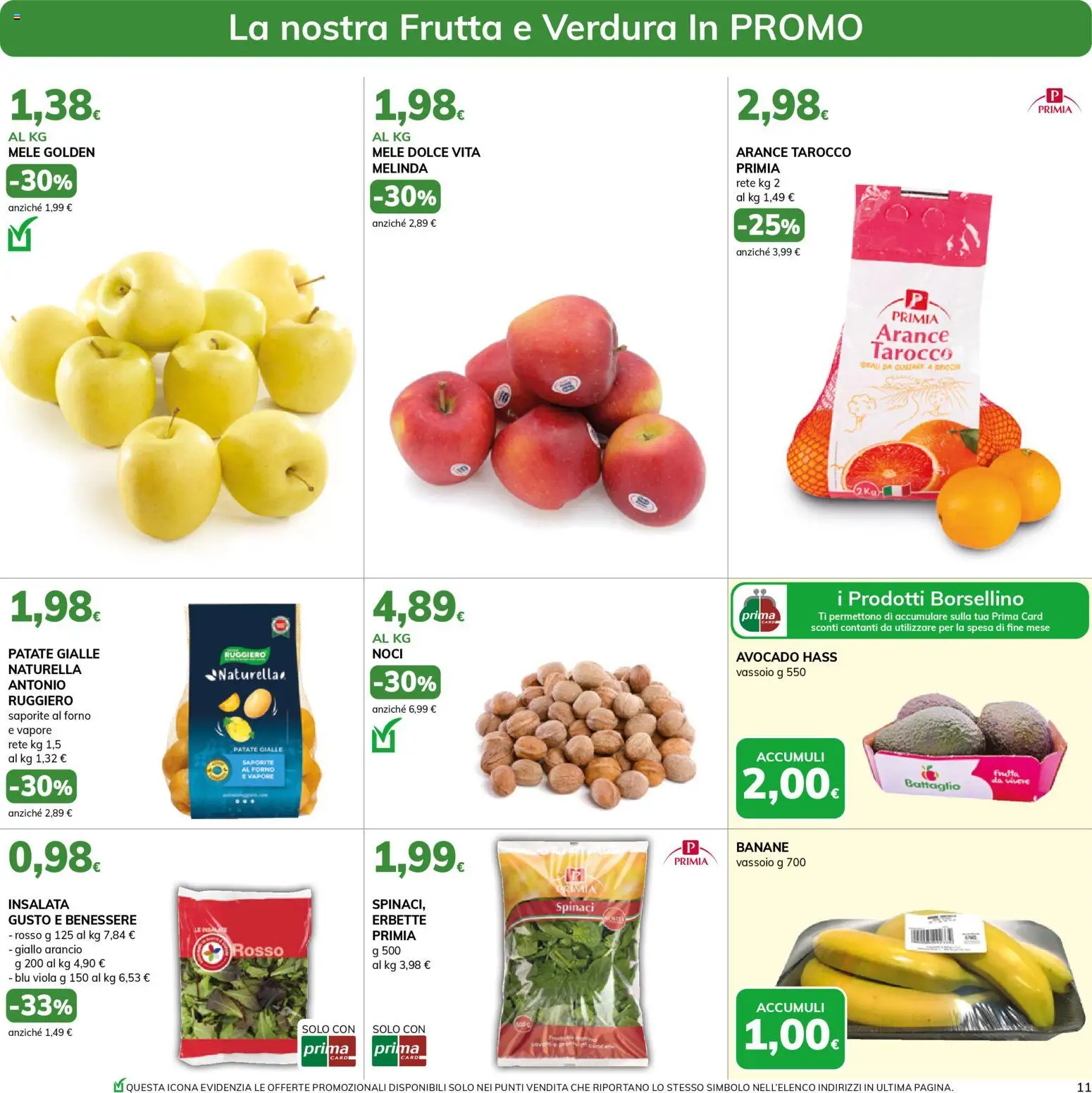 Volantino Basko del 27.01.2026 | Pagina: 11 | Prodotti: Mele, Banane, Avocado, Noci