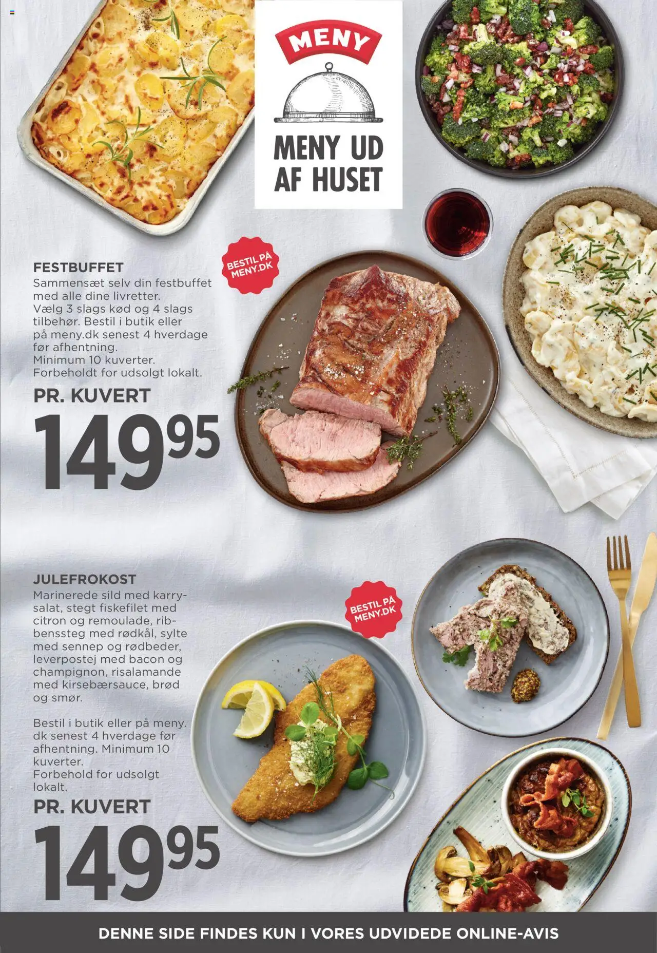 Meny tilbudsavis – gyldig fra 05.09.2025 | Side: 14 | Produkter: Risalamande, Leverpostej, Sennep, Bacon