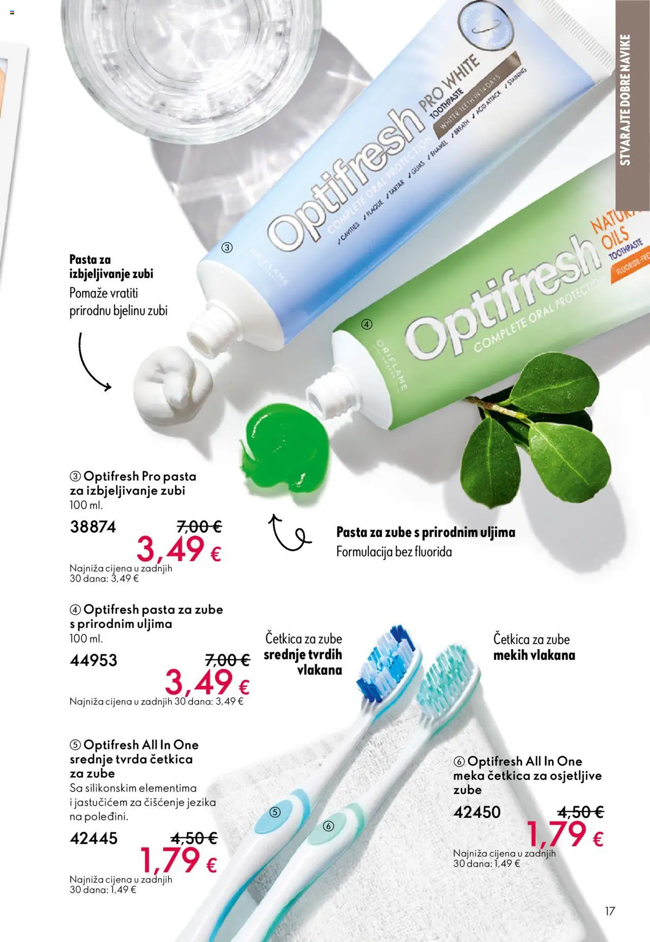 Oriflame katalog | vrijedi od 08.10.2025 | Stranica: 17 | Proizvodi: Pasta za zube, Četkica za zube, Pasta