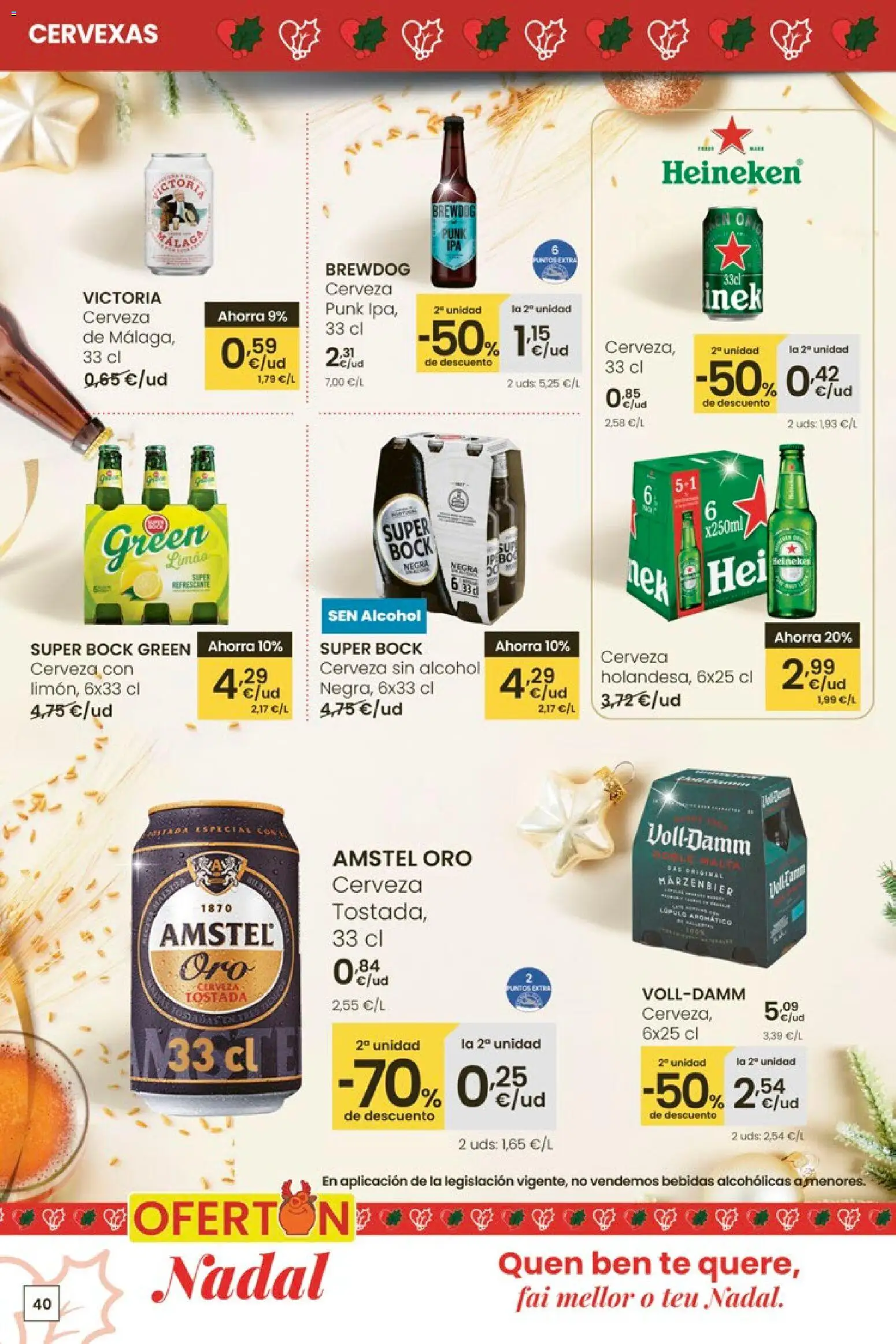 Eroski - Center │ válido desde el 27.11.2025 | Página: 40 | Productos: Cerveza sin alcohol, Cerveza, Té