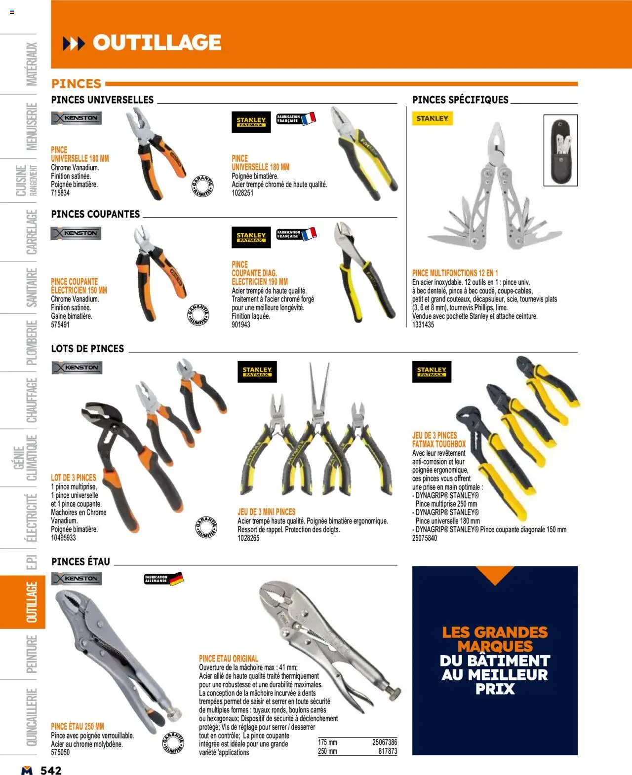  | Page: 542 | Produits: Pinces, Tournevis, Prise