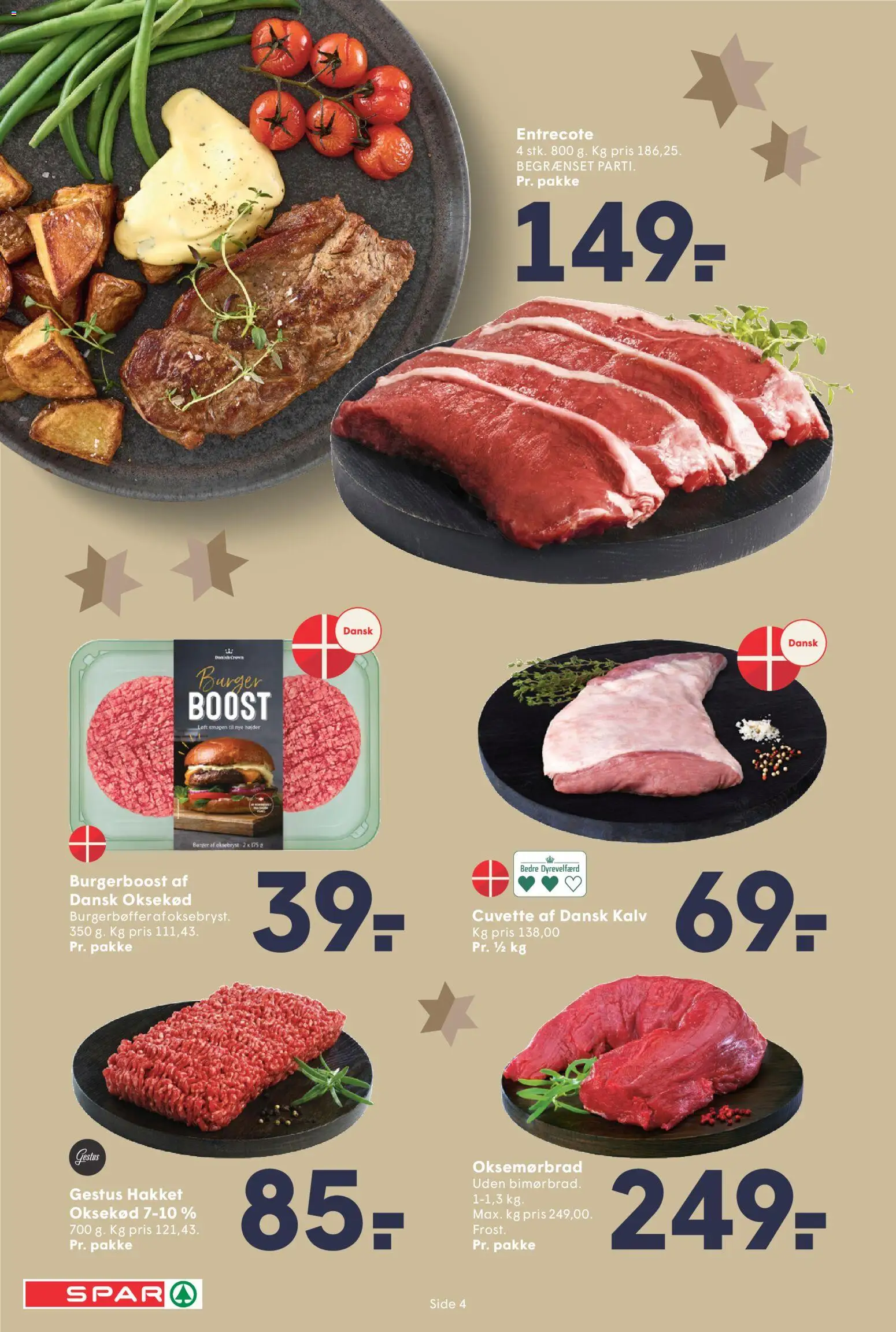 Spar tilbudsavis – gyldig fra 27.12.2025 | Side: 4 | Produkter: Oksekød, Entrecote