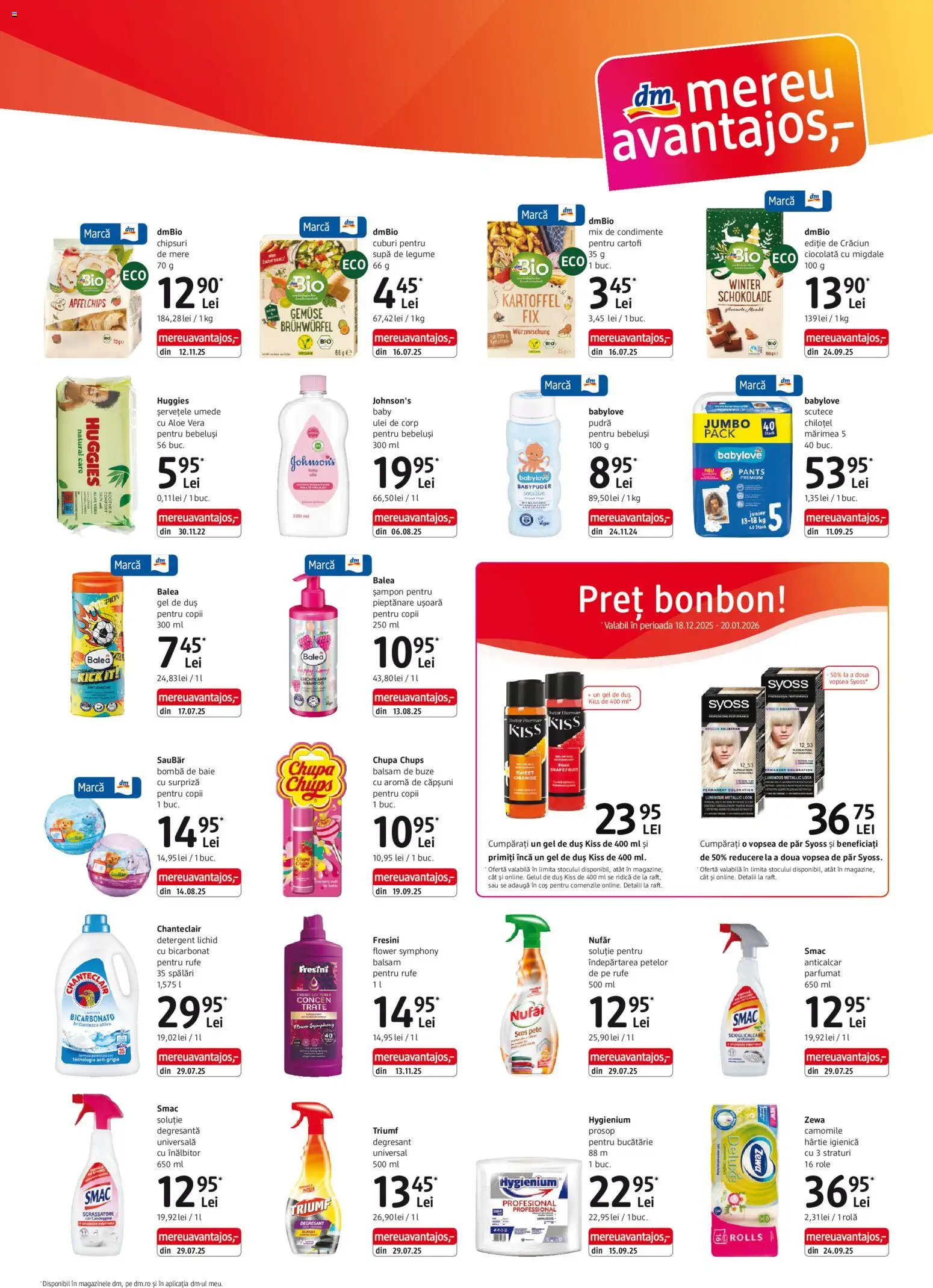 Noul catalog DM drogeriemarkt – valabil de la 18.12.2025 | Pagină: 3 | Produse: Role, Șampon, Balsam, Detergent