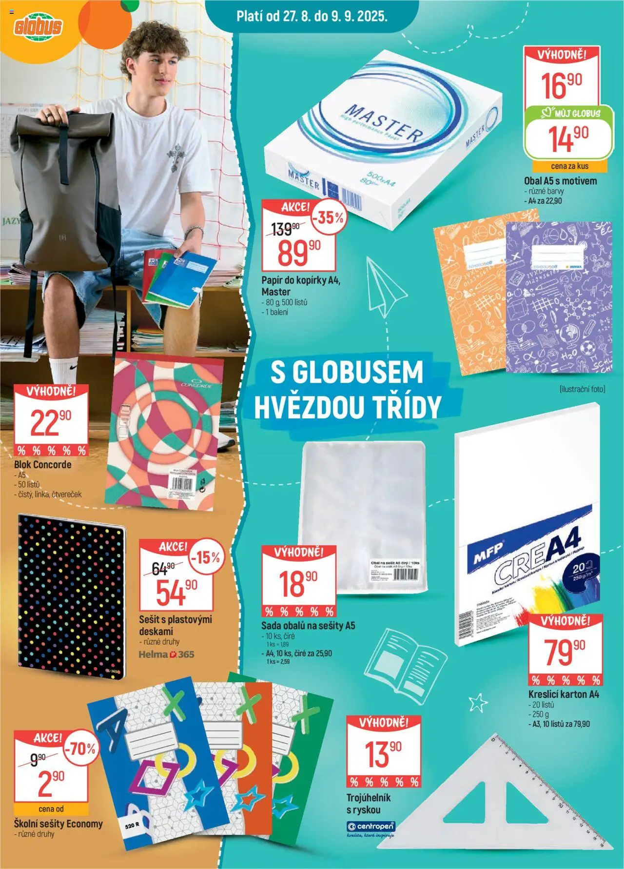 Globus leták - Olomouc od 27.08.2025 | Strana: 10 | Produkty: Sešity, Sešit, Blok, Barvy