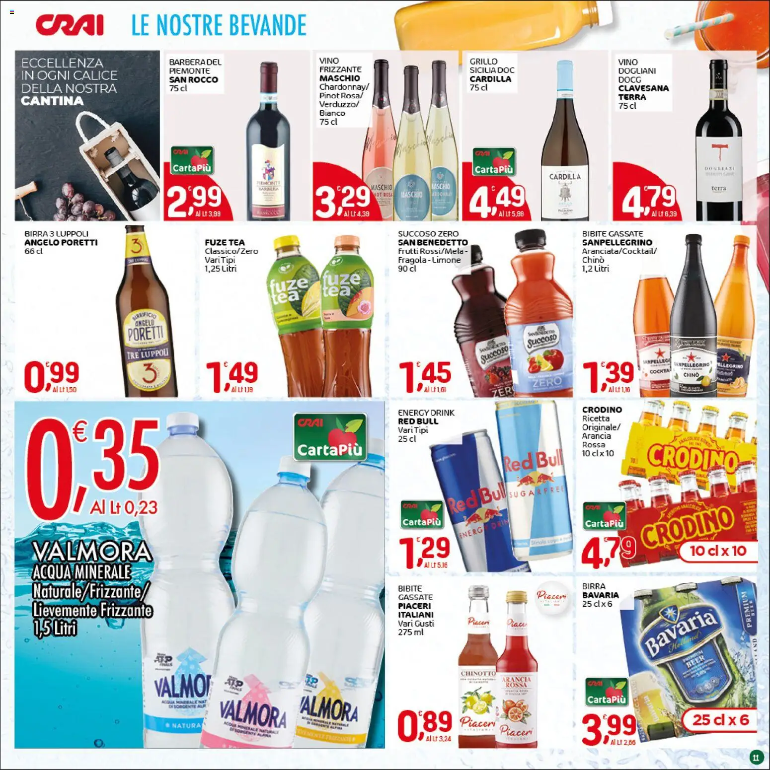 Volantino CRAI del 26.03.2026 | Pagina: 11 | Prodotti: Chinotto, Bibite, Arancia, Acqua minerale
