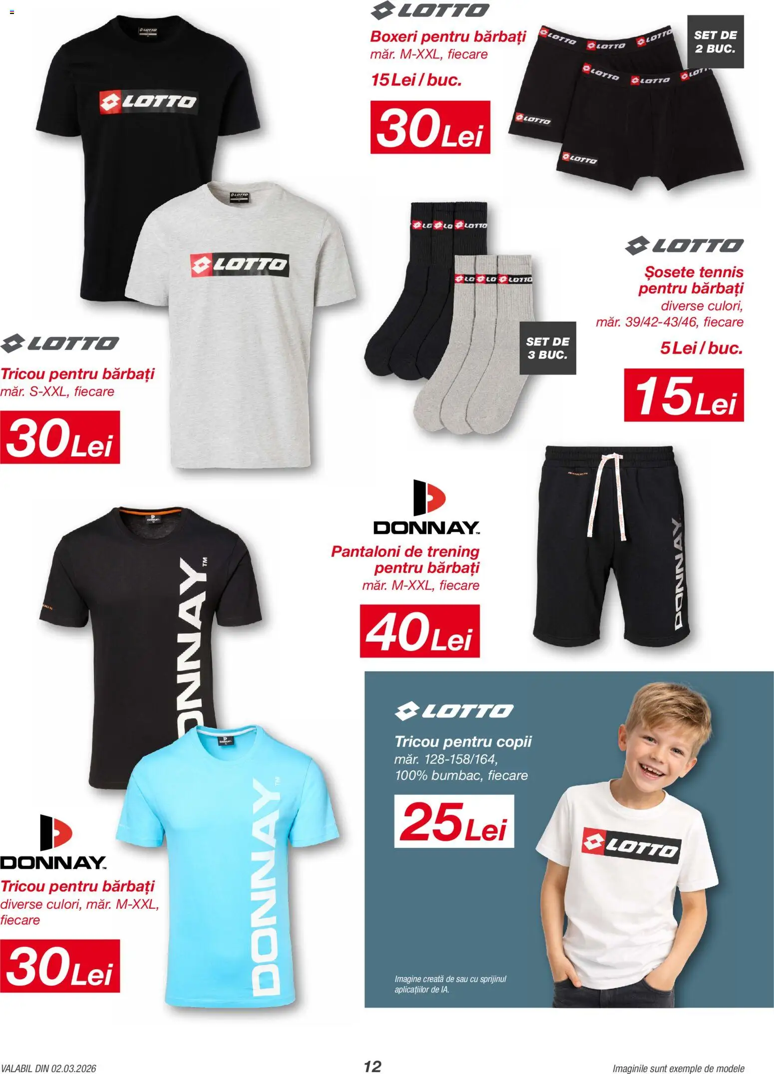 Noul catalog Kik – valabil de la 02.03.2026 | Pagină: 12 | Produse: Kestane, Tricou, Pantaloni, Șosete