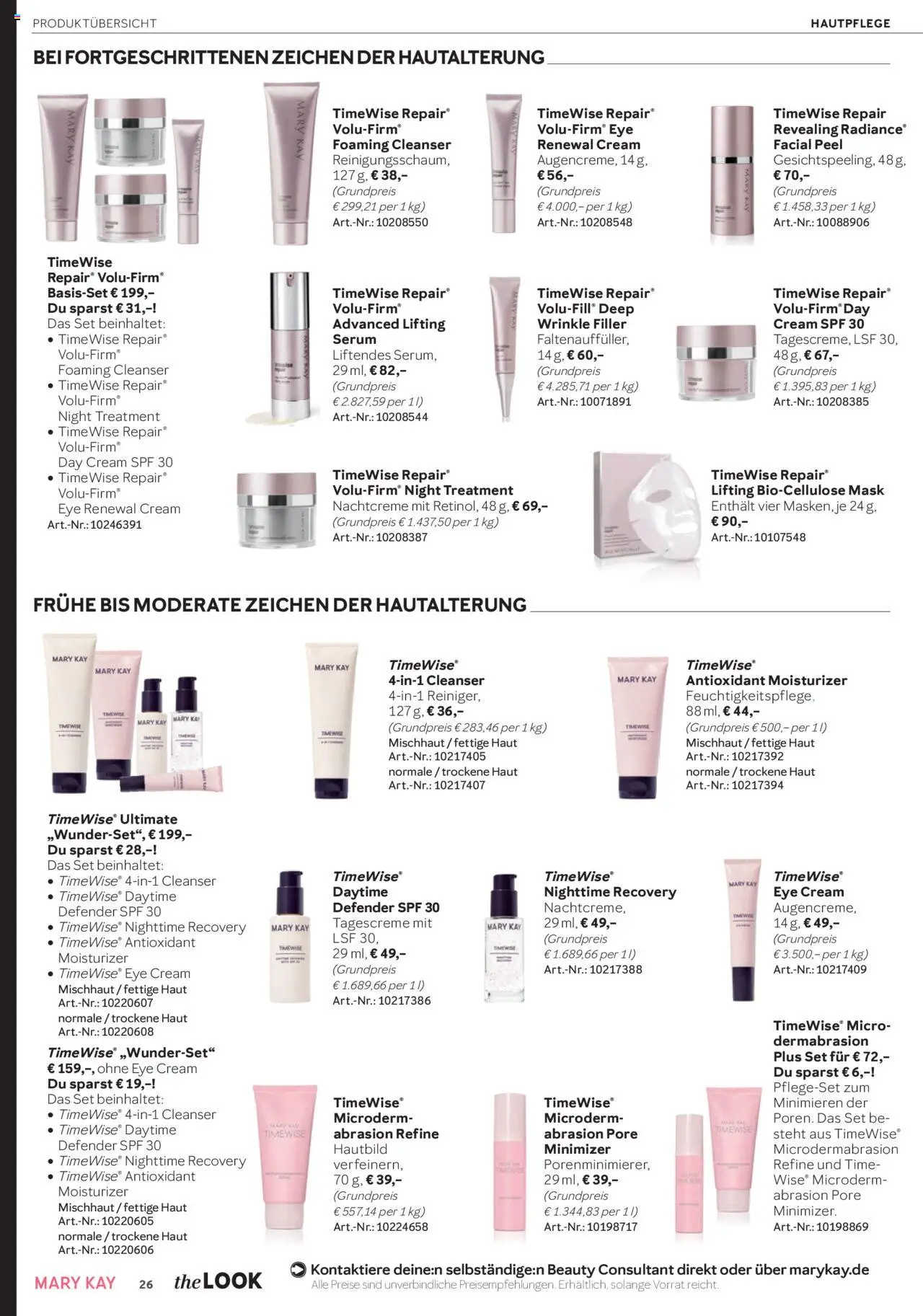 Mary Kay Katalog – gültig ab 15.10.2025 | Seite: 26 | Produkte: Serum, Tagescreme, Nachtcreme