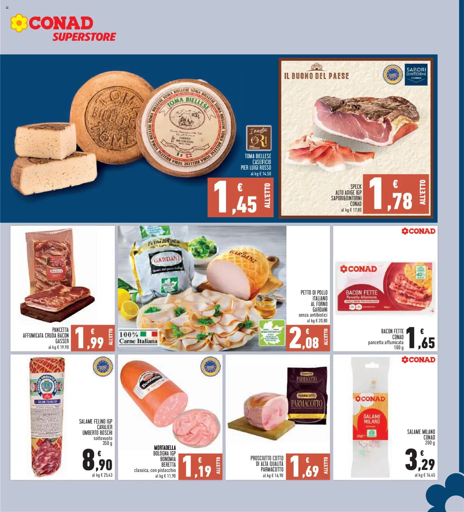 Volantino Conad del 06.11.2025 | Pagina: 15 | Prodotti: Prosciutto Cotto, Salame, Pollo, Pancetta