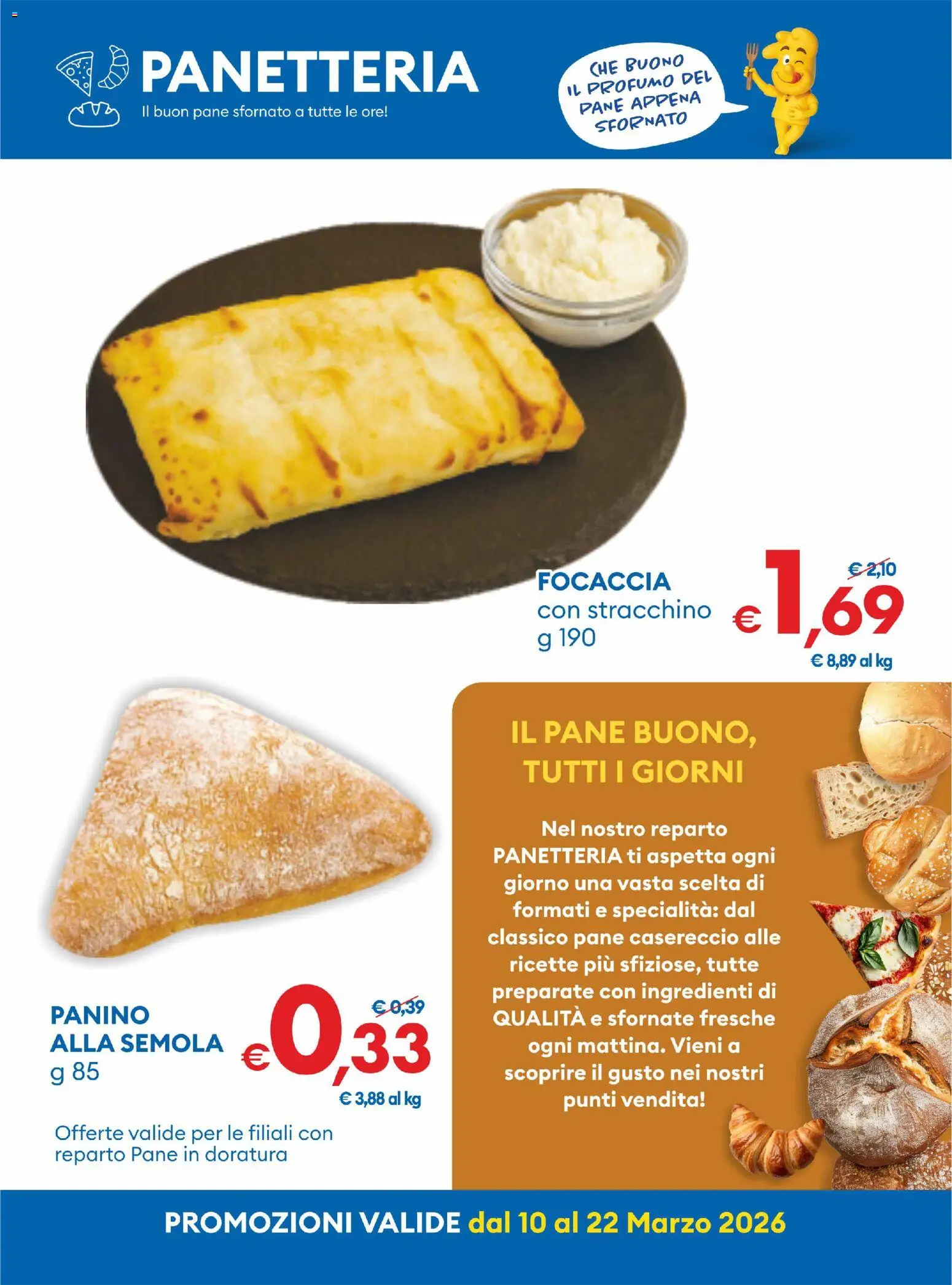 Volantino MD Discount del 10.03.2026 | Pagina: 17 | Prodotti: Pane, Focaccia, Stracchino, Profumo