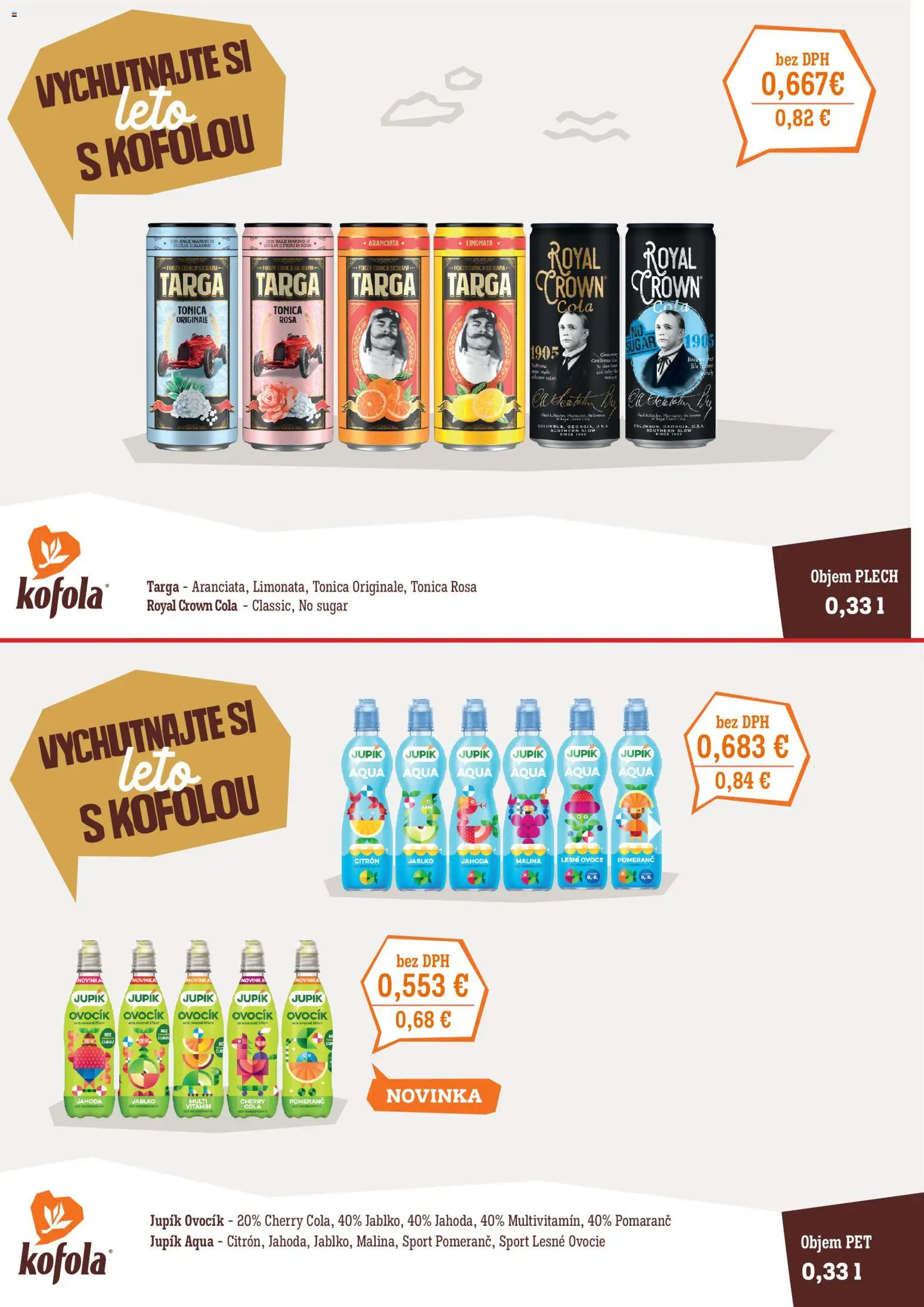 Nové CBA Verex akcie – leták je platný od 01.04.2026 | Strana: 4 | Produkty: Cola, Ovocie