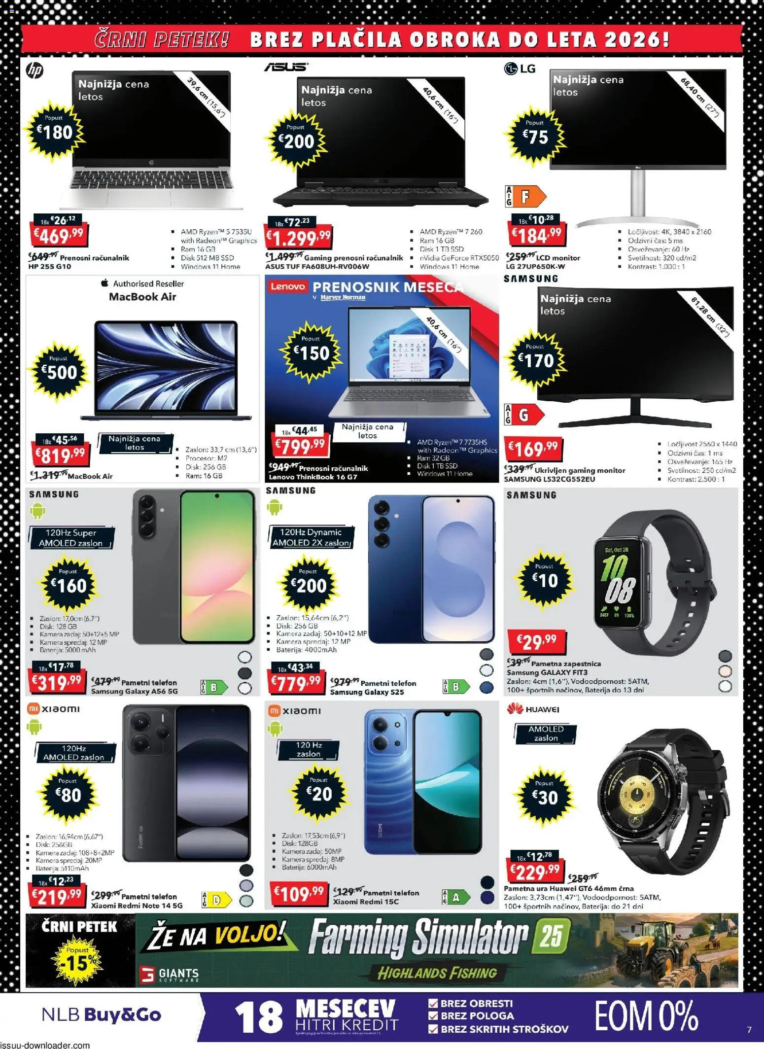 Novi Harvey Norman katalog ponudbe – veljaven od 03.11.2025 | Stran: 7 | Izdelki: Baterija, Zapestnica, Pametna ura, Prenosnik