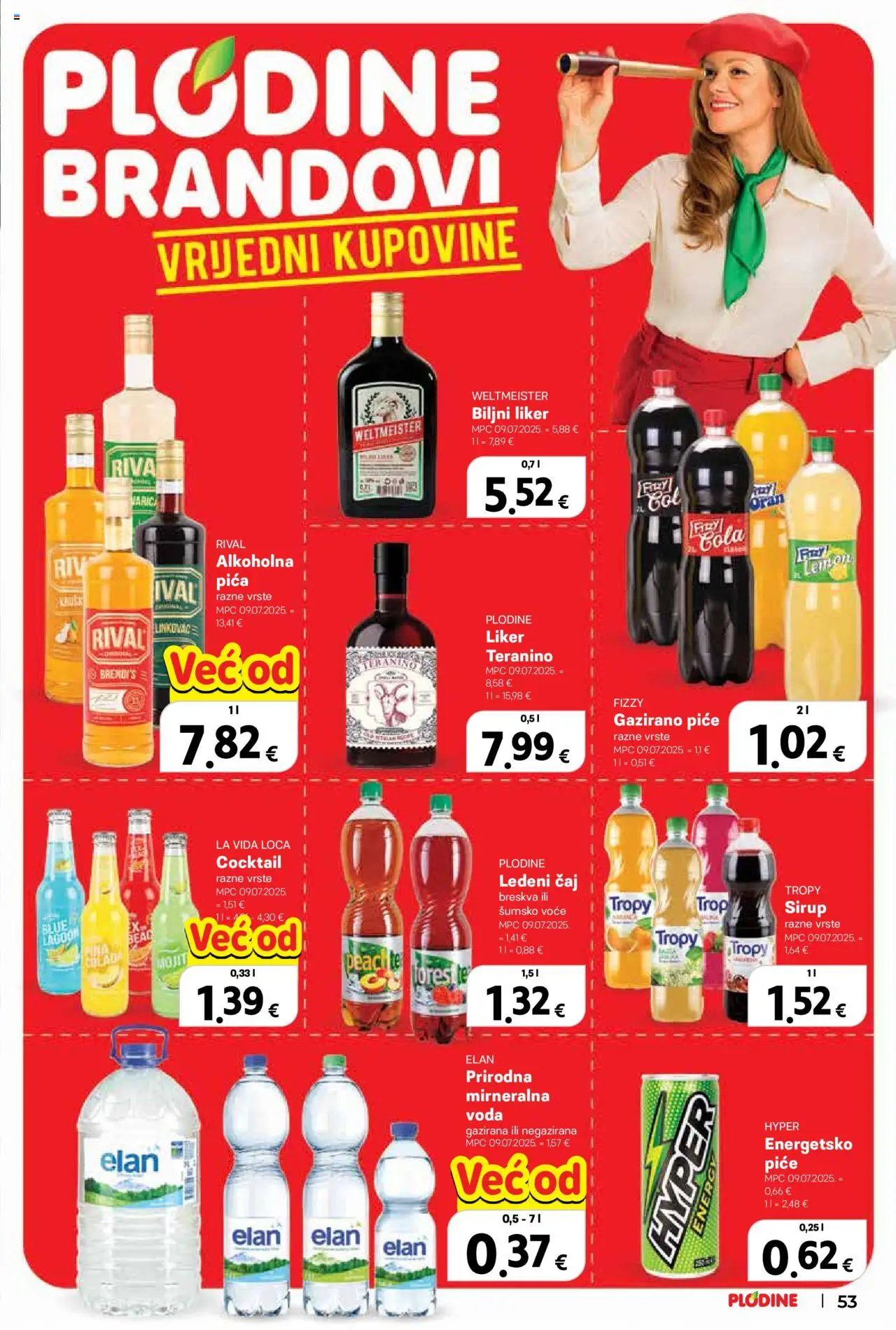 Plodine katalog | vrijedi od 22.10.2025 | Stranica: 53 | Proizvodi: Pica, Čaj, Voda, Sirup