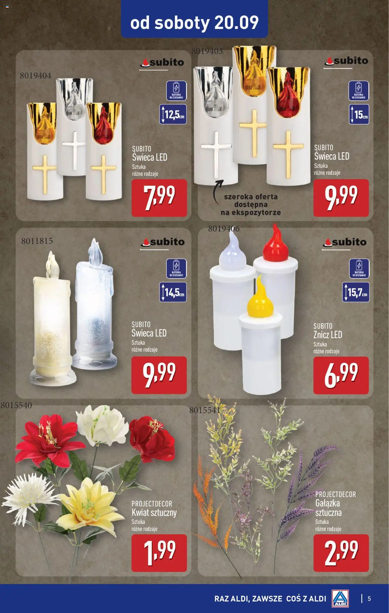 Aldi Gazetka - Światełko pamięci od 20.09.2025 | Strona: 5