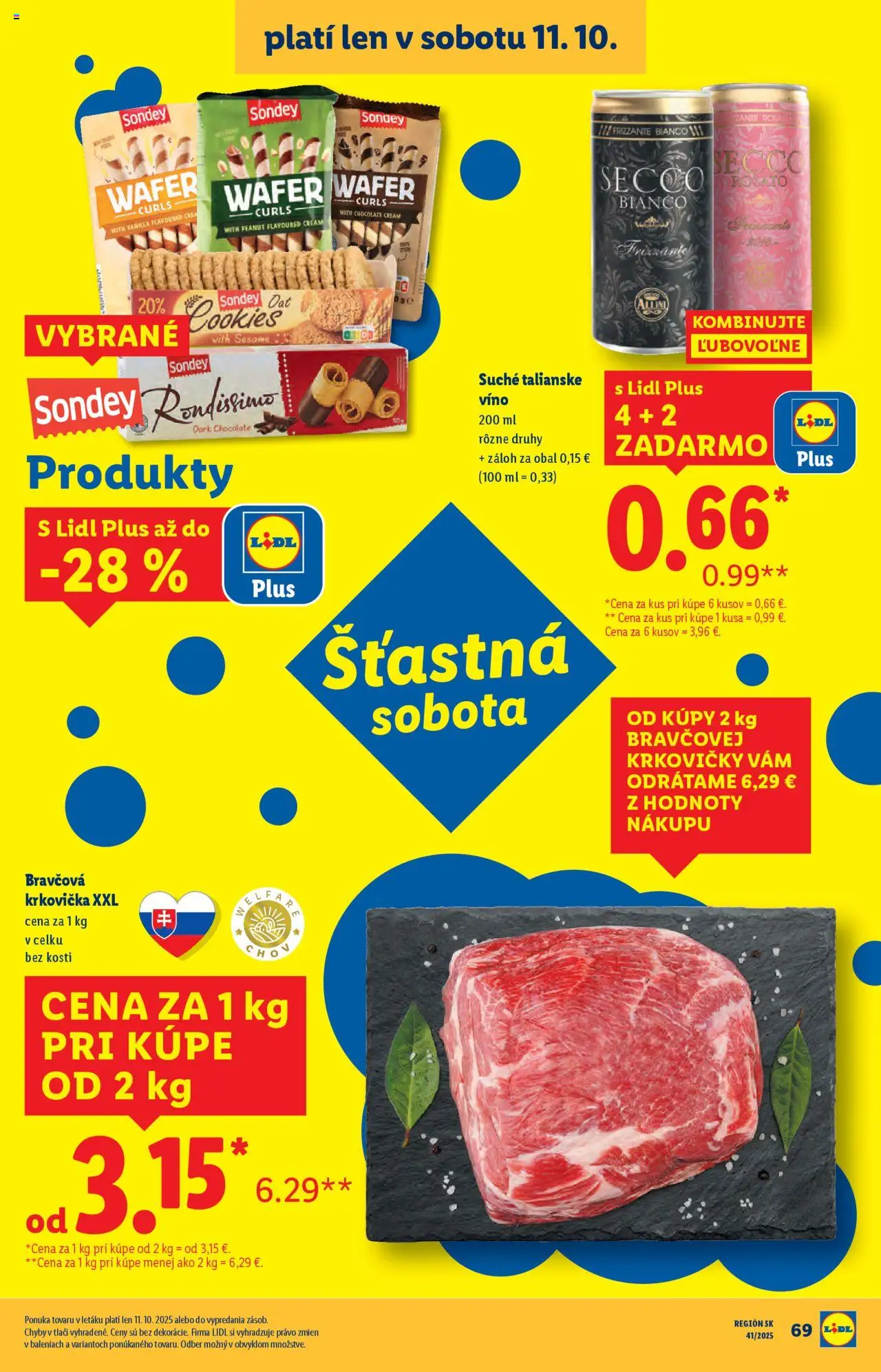 Nové Lidl akcie – leták je platný od 06.10.2025 | Strana: 100 | Produkty: Víno, Bravčová krkovička, Krkovička
