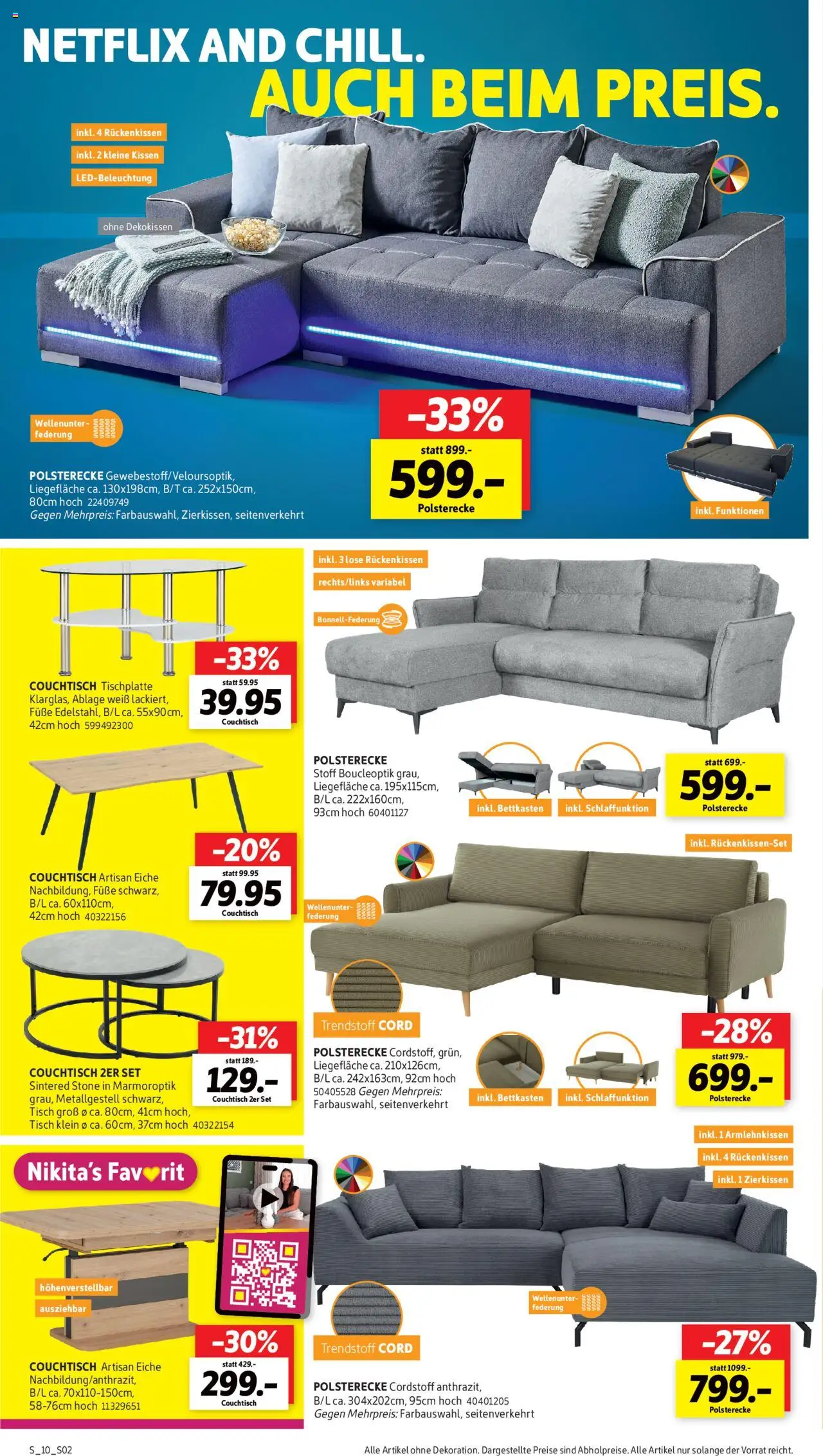 Sconto Prospekt 	 – gültig ab 22.09.2025 | Seite: 2 | Produkte: Kissen, Couchtisch, Tisch