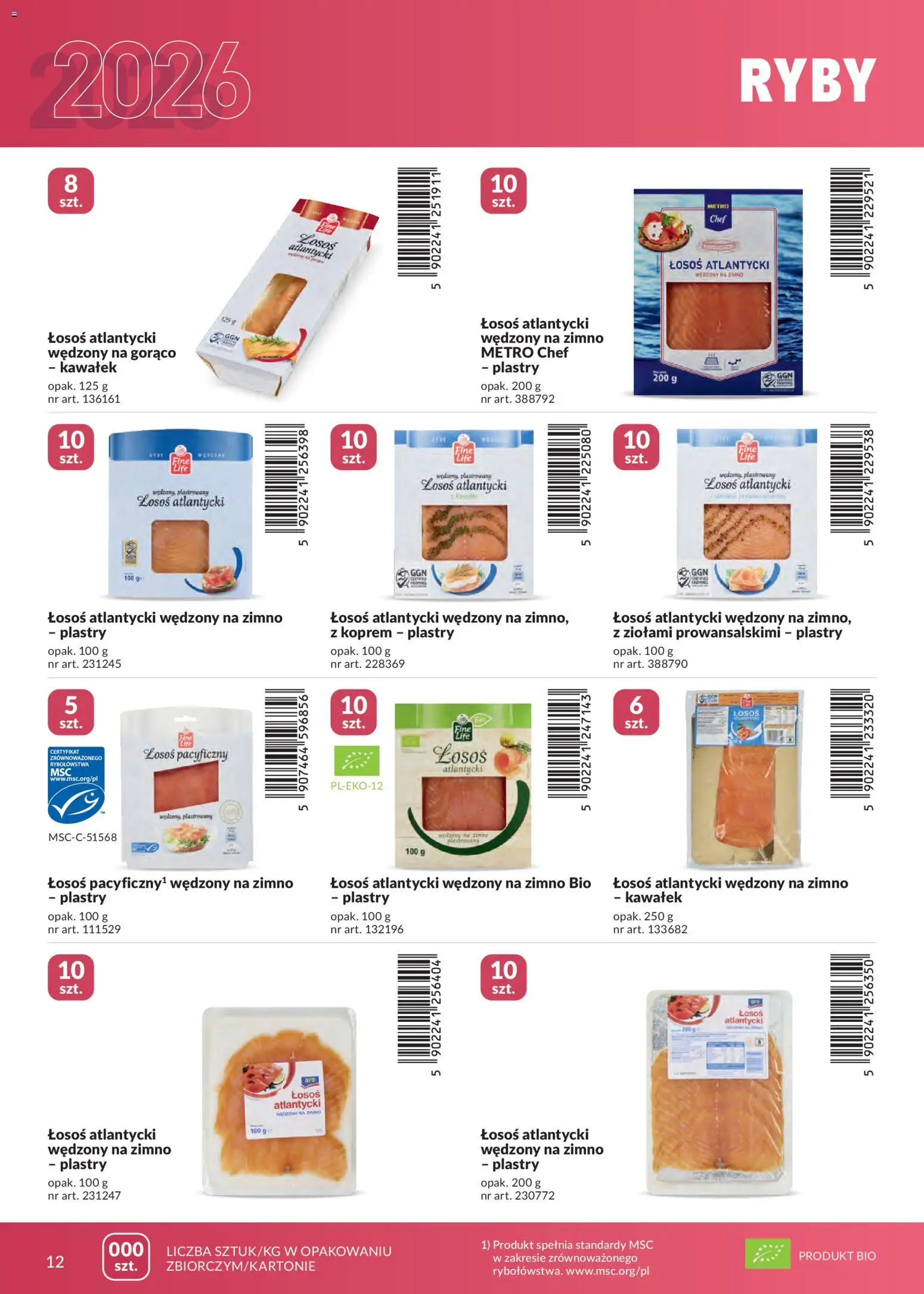 Makro gazetka - Marki własne dla Twojego sklepu od 23.04.2026 | Strona: 12 | Produkty: Łosoś atlantycki, Łosoś, Ryby
