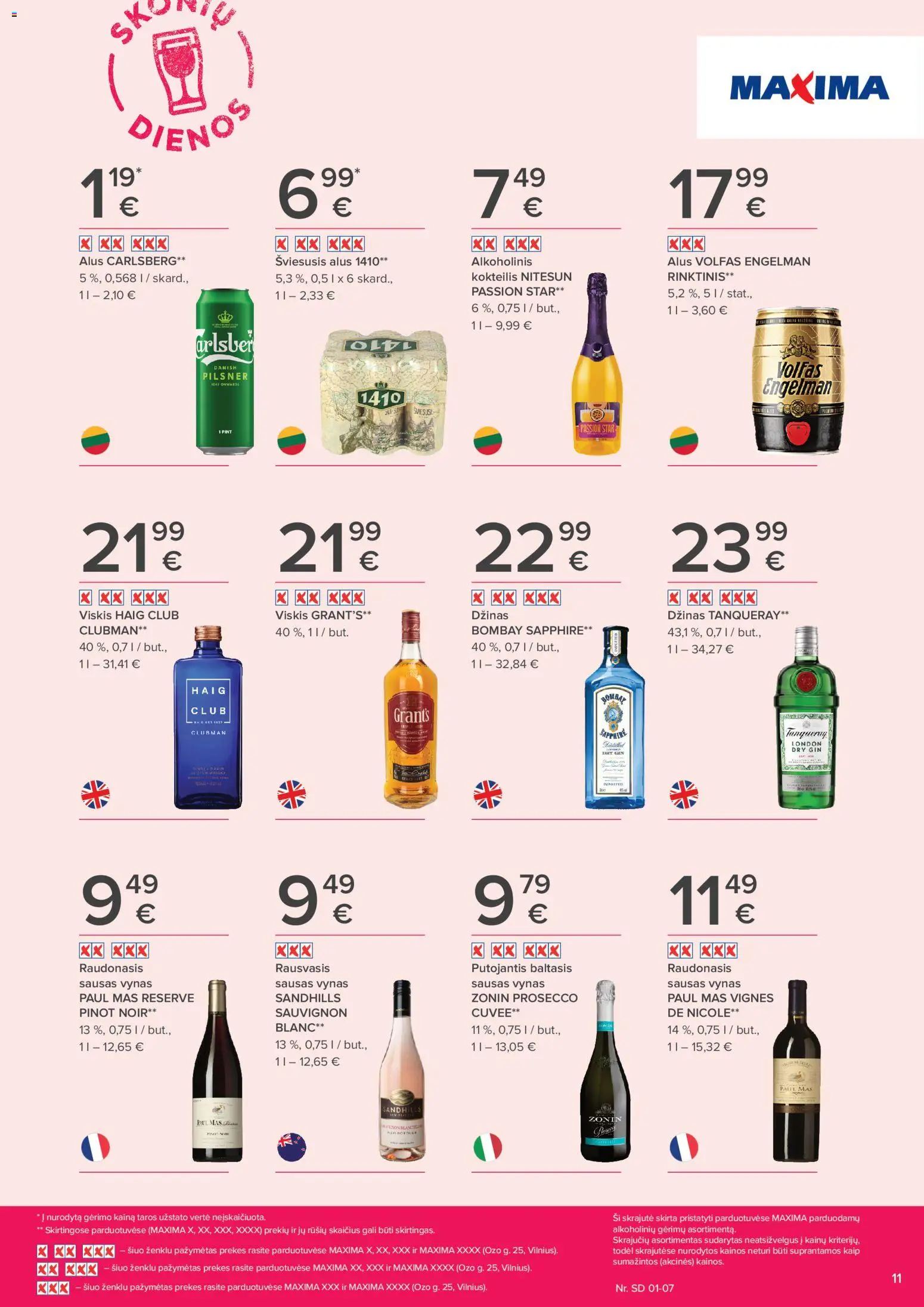 MAXIMA akcijos nuo 18.12.2025 | Puslapis: 11 | Prekių: Viskis, Vynas, Alus, Džinas