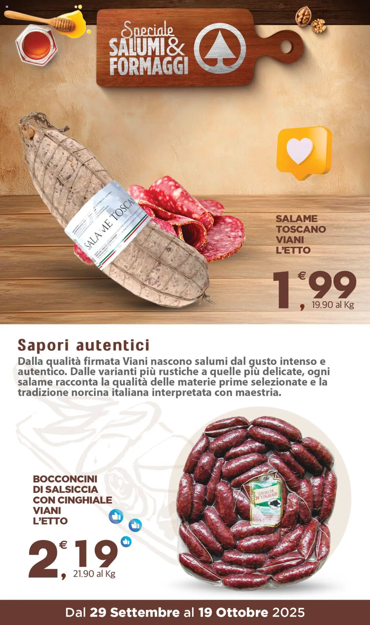 Volantino Eurospar del 29.09.2025 | Pagina: 12 | Prodotti: Salame, Salsiccia