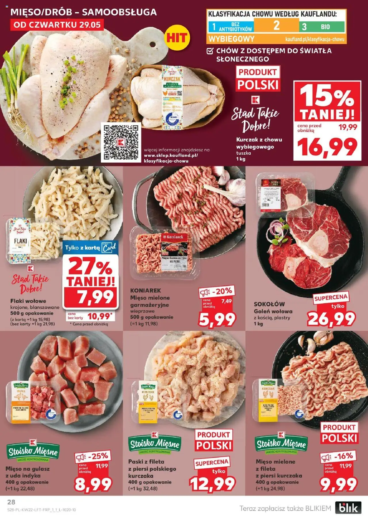 Kaufland gazetka od 29.05.2025 | Strona: 28 | Produkty: Kurczak, Mięso, Mięso na gulasz, Gulasz