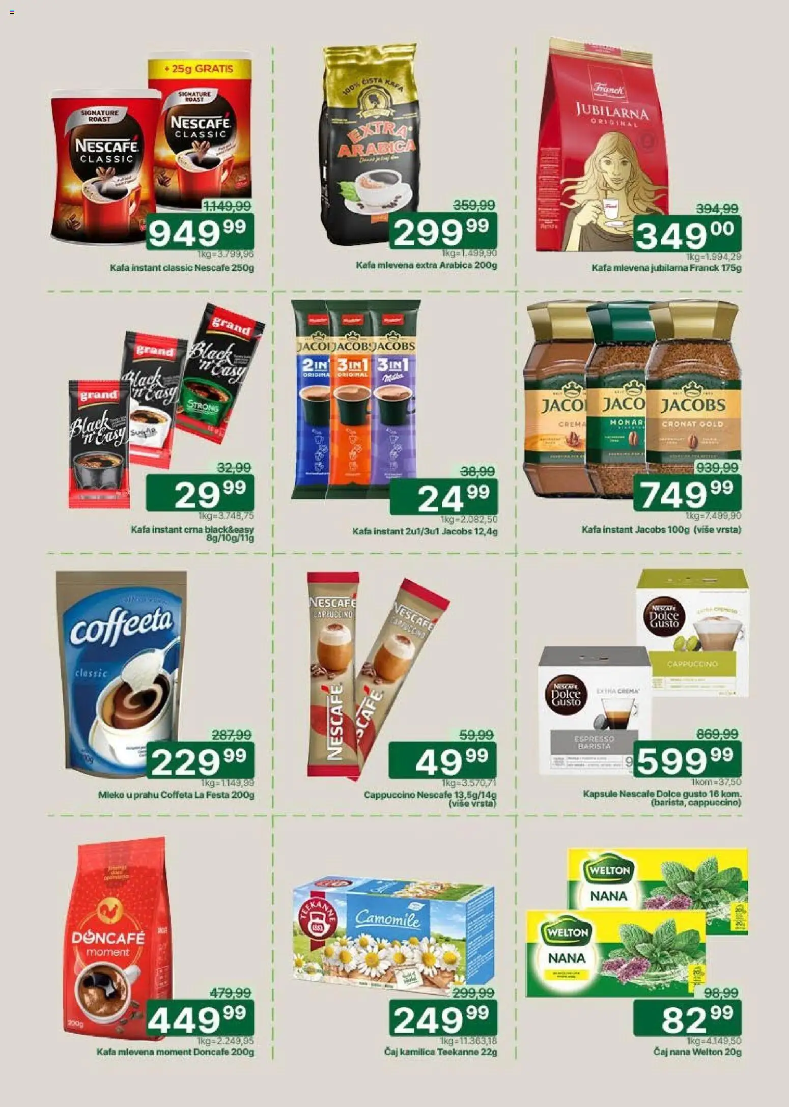 Univerexport katalog - važi od 02.03.2026 | Strana: 16 | Proizvode: Doncafe, Mleko, Kafa, Nescafé