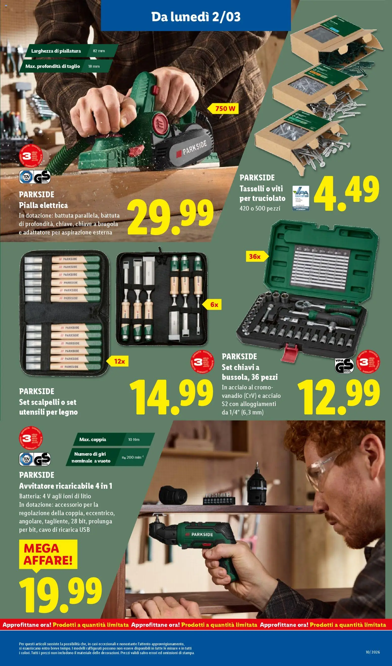 Volantino Lidl del 02.03.2026 | Pagina: 31 | Prodotti: Avvitatore, Cavo, Adattatore, USB