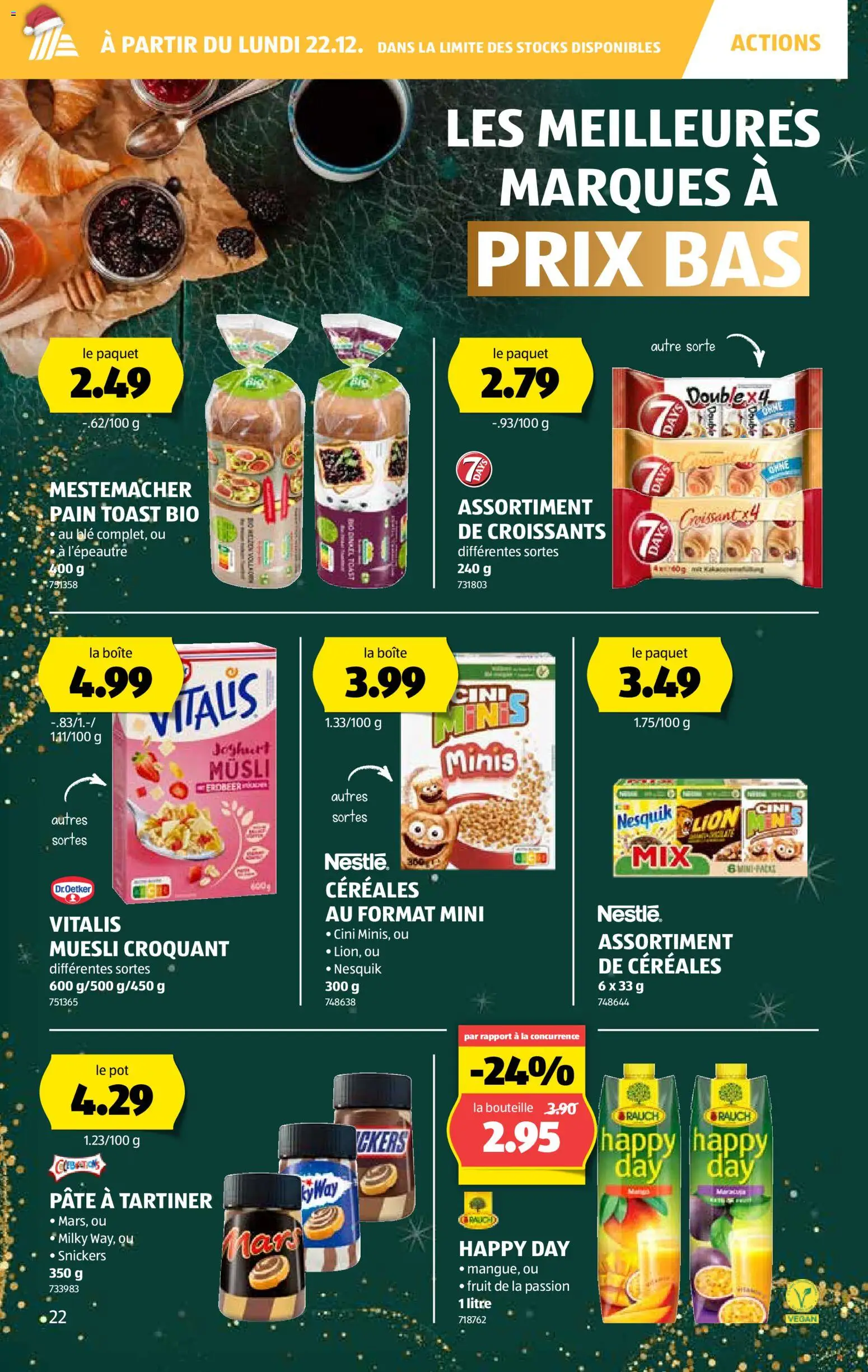 Aldi Aktionen FR – gültig ab 18.12.2025 | Seite: 23 | Produkte: Snickers, Mars, Joghurt