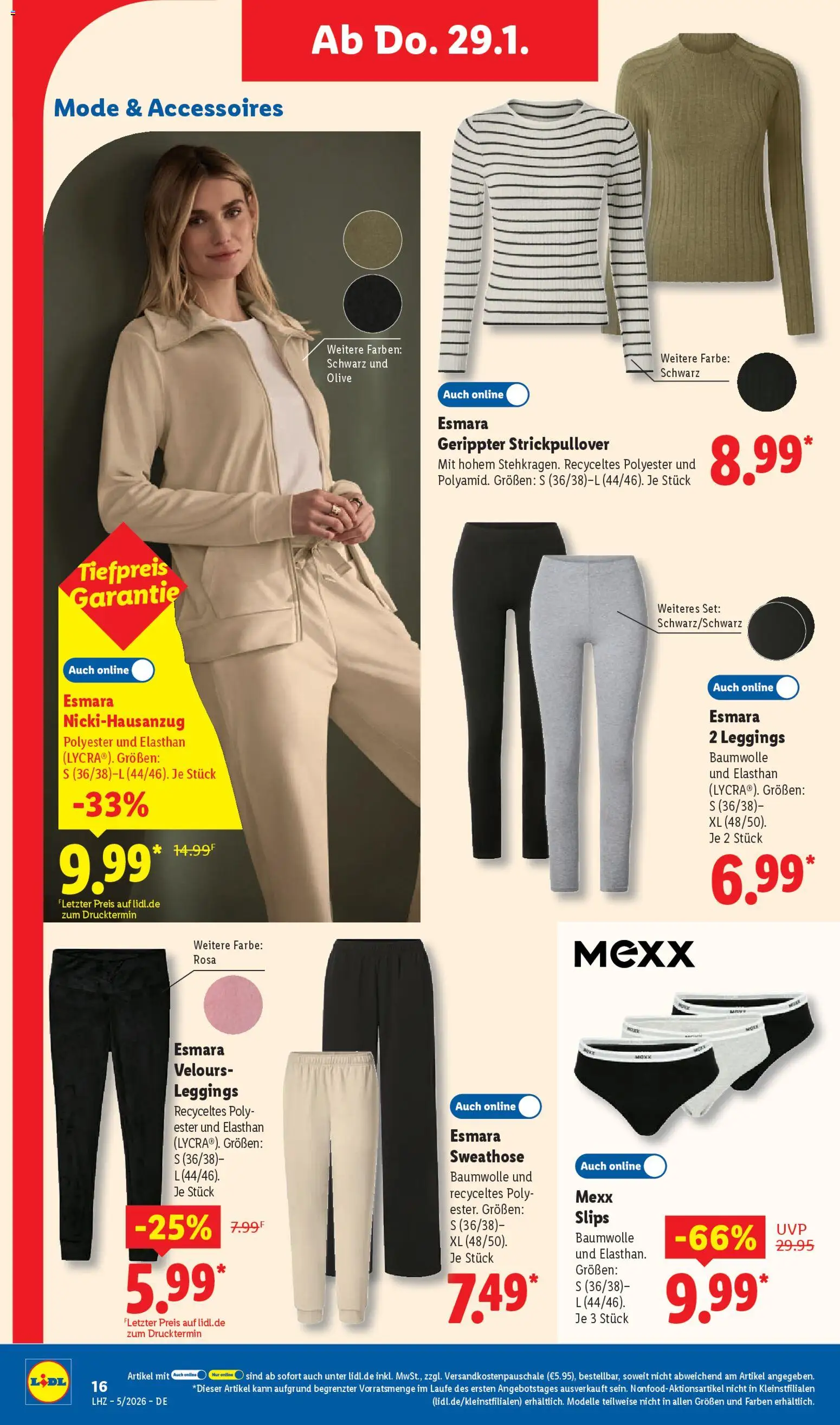Lidl Prospekt Bernsdorf – gültig ab 26.01.2026 | Seite: 36 | Produkte: Sweathose, Leggings