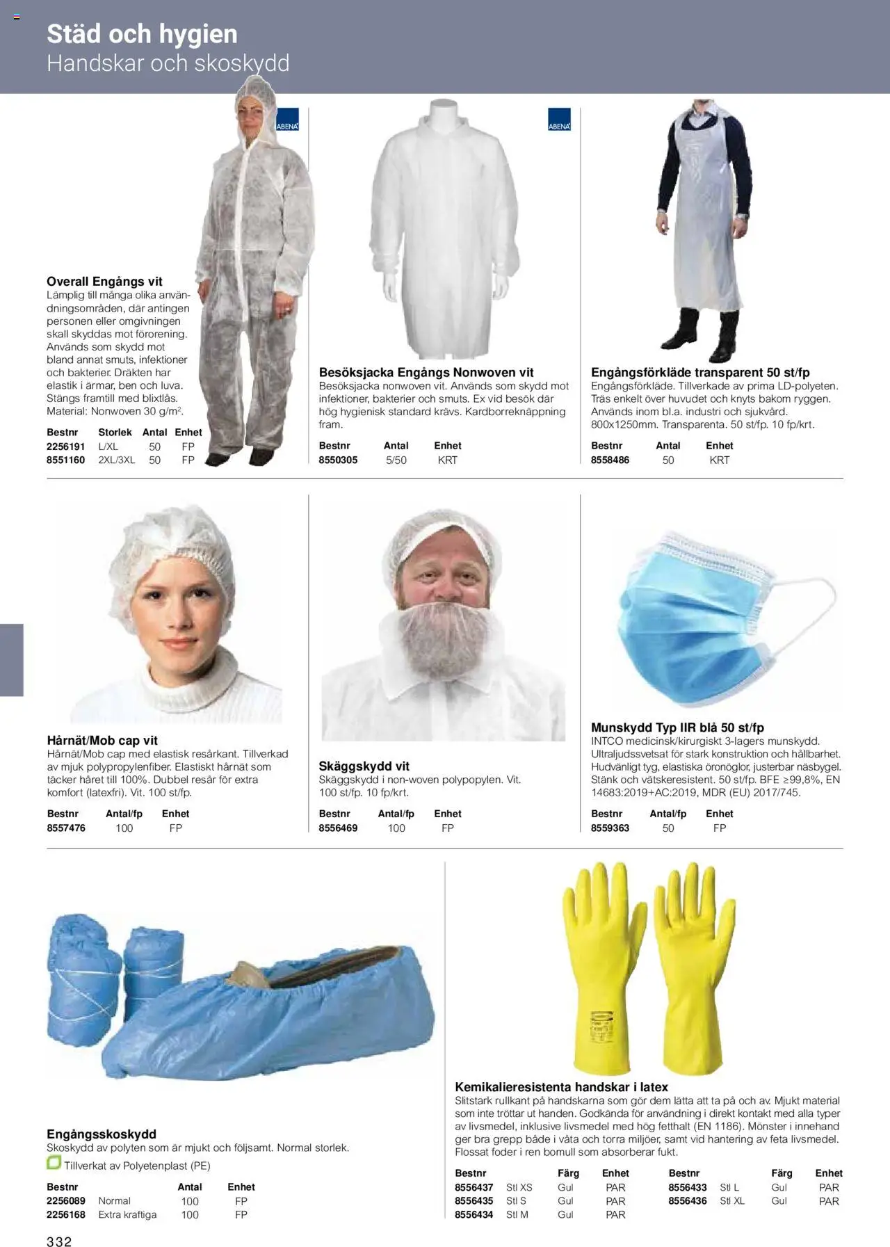 Office Depot reklamblad aktuell från 15.02.2024 | Sida: 334 | Produkter: Munskydd, Overall, Handskar, Kontakt