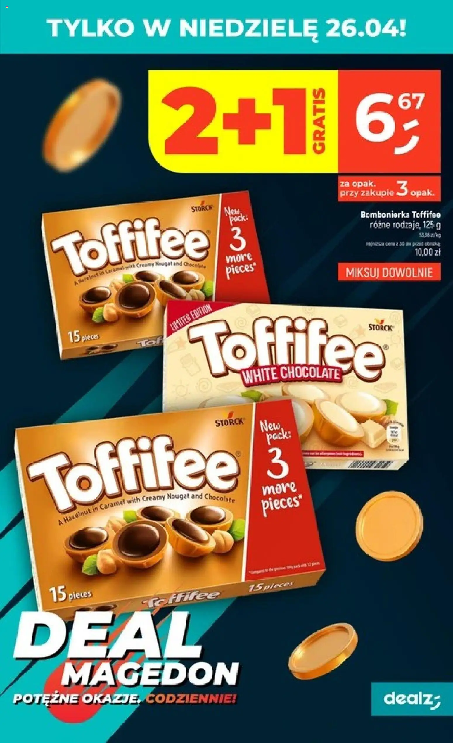 Dealz gazetka - Potężne okazje od 23.04.2026 | Strona: 5 | Produkty: Bombonierka, Toffifee