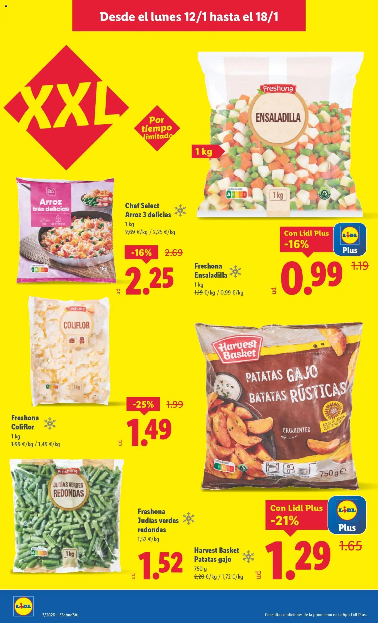 Lidl folleto │ válido desde el 12.01.2026 | Página: 8 | Productos: Ensaladilla, Aceite, Arroz, Aceite de girasol