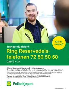 Forhåndsvisning av Felleskjøpet AkkuratNå! 2026 gyldig fra 15.04.2026 | Side: 7 | Produkter: Kontakt