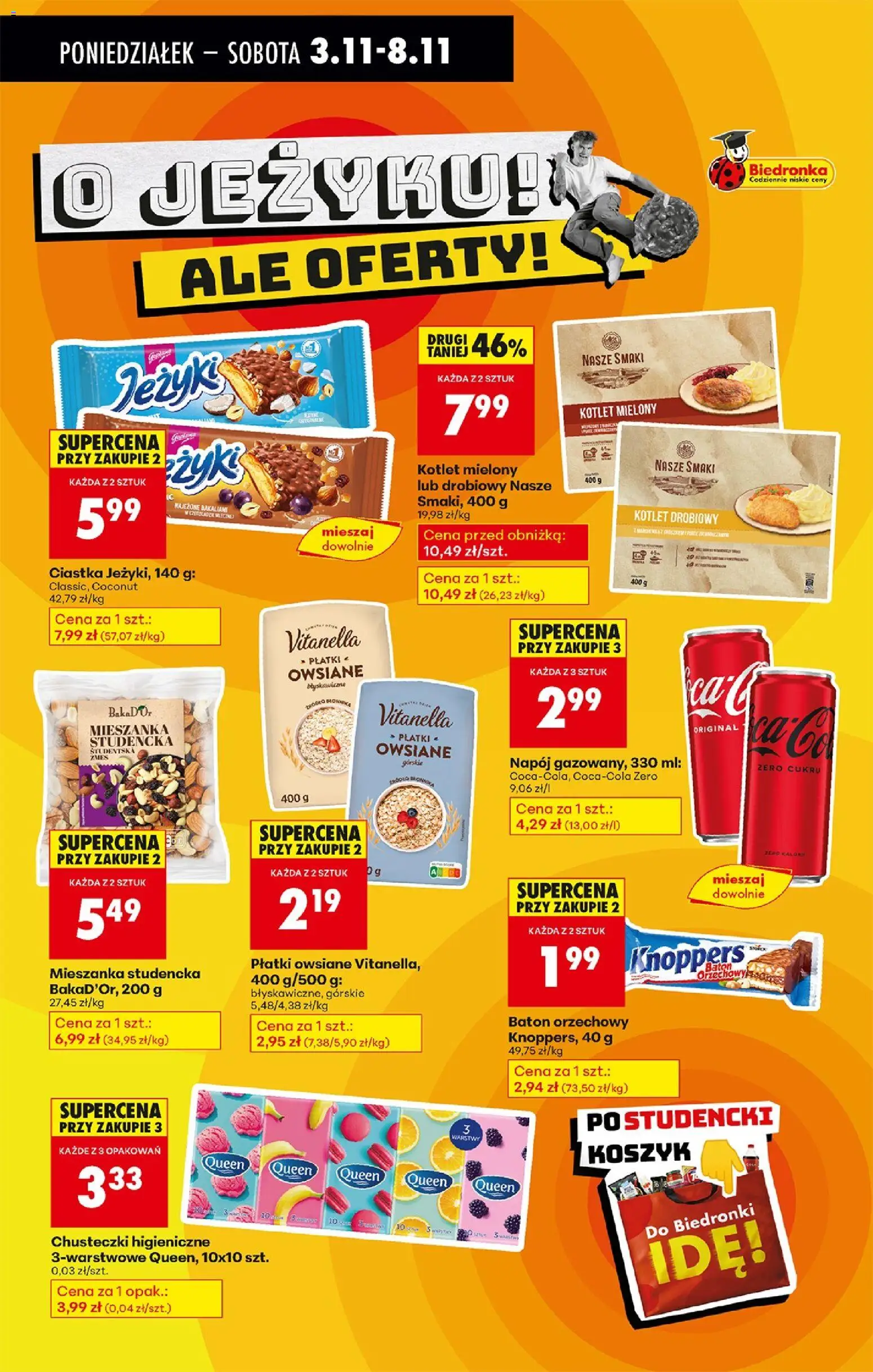 Biedronka gazetka od 03.11.2025 | Strona: 59 | Produkty: Płatki owsiane, Chusteczki higieniczne, Płatki, Ciastka