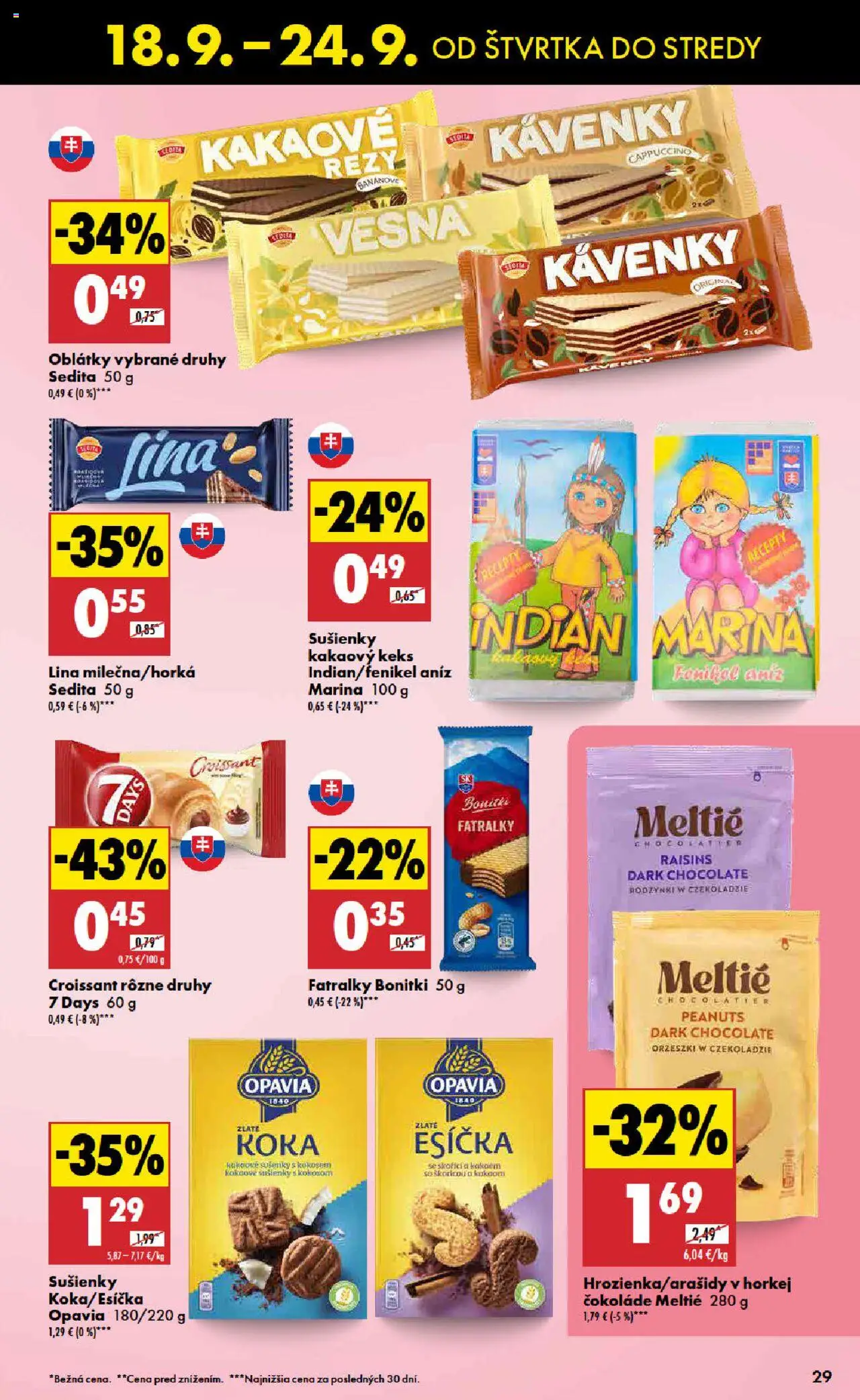 Nové Biedronka akcie – leták je platný od 18.09.2025 | Strana: 29 | Produkty: Croissant