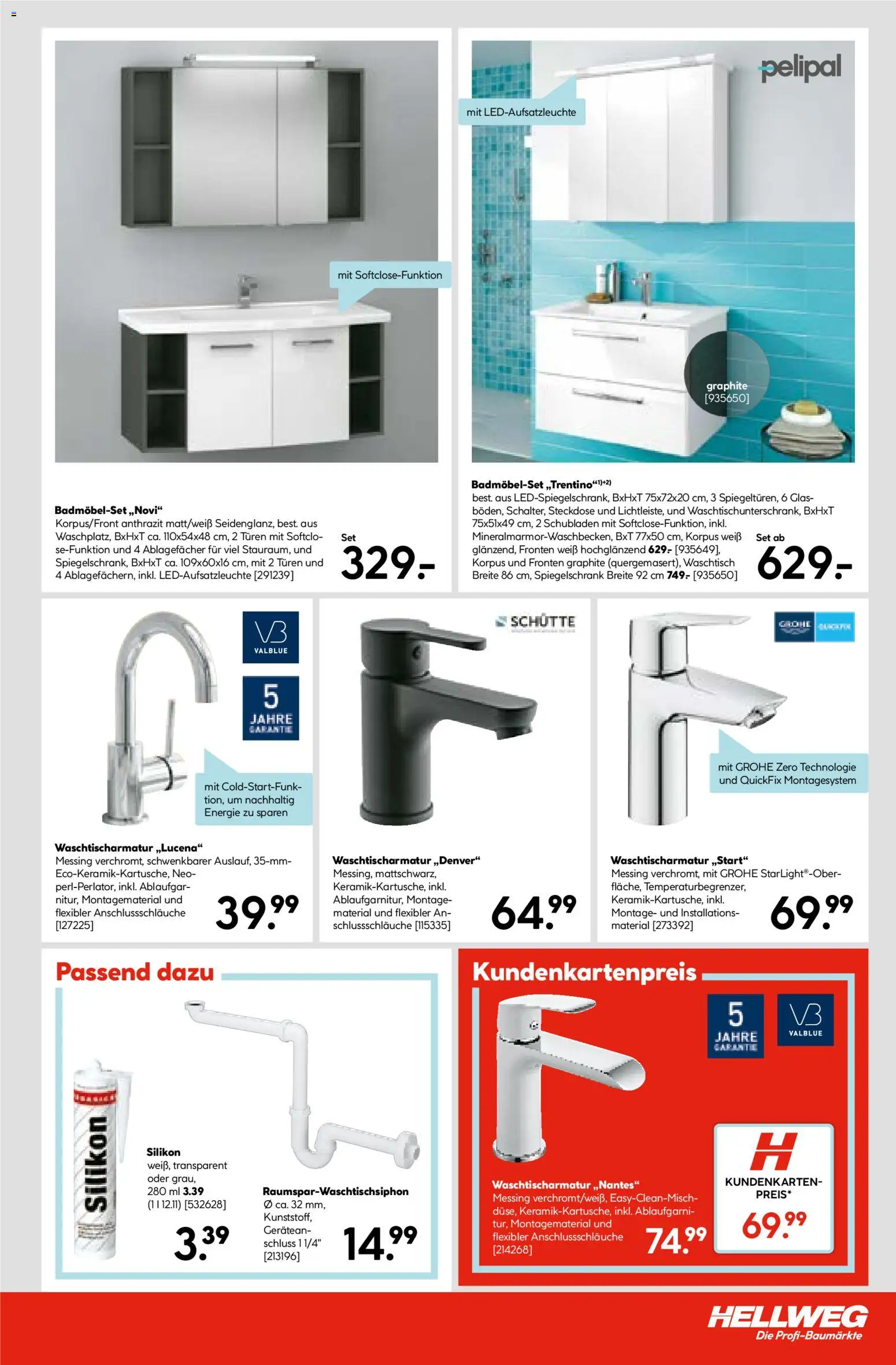 Hellweg Prospekt – gültig ab 29.12.2025 | Seite: 13 | Produkte: Steckdose, Waschtisch, Spiegelschrank