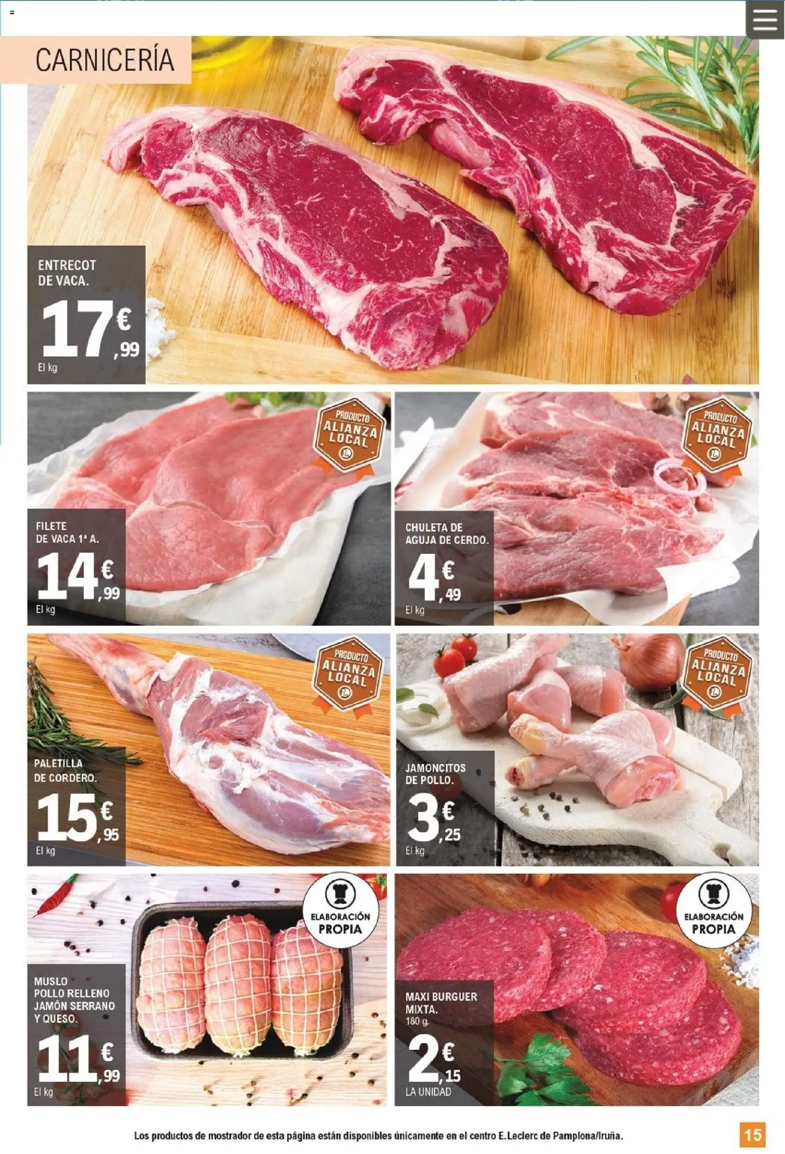 E.Leclerc - Fan precios │ válido desde el 11.02.2026 | Página: 15 | Productos: Jamón serrano, Jamón, Filete