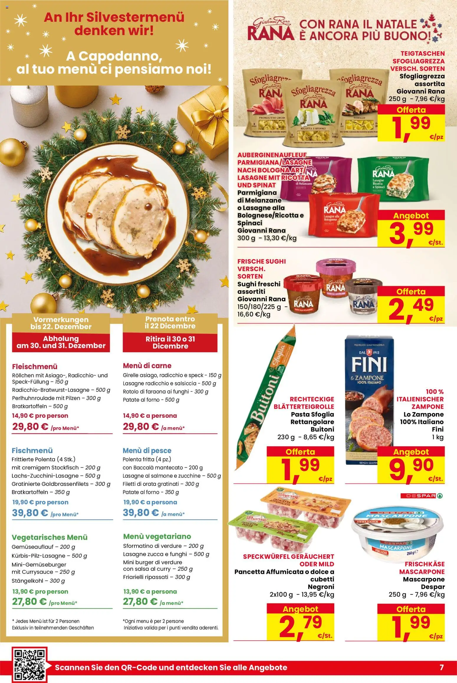 Volantino Despar del 18.12.2025 | Pagina: 7 | Prodotti: Salsiccia, Spinaci, Zucca, Friarielli