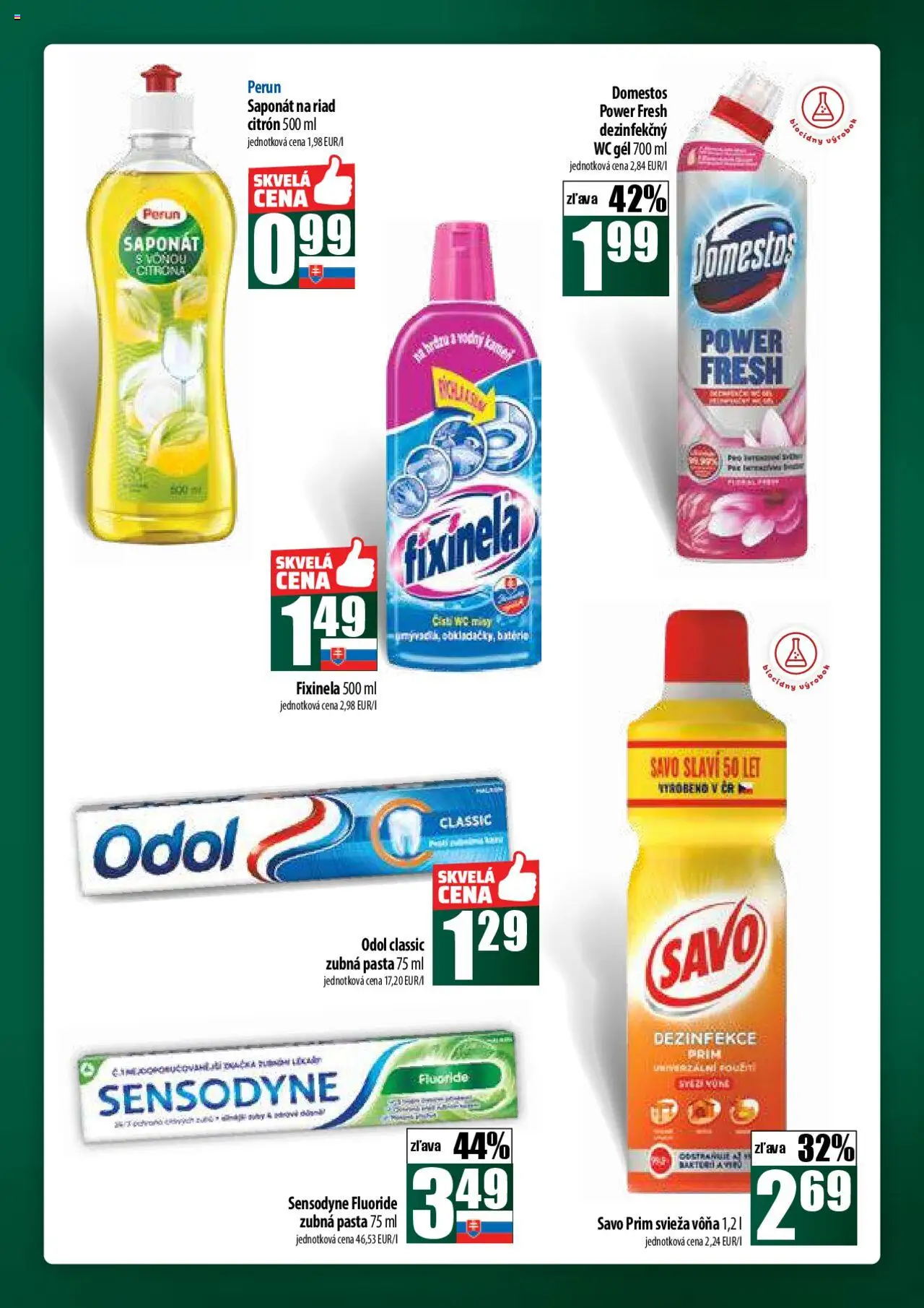 COOP Jednota široká ponuka │ platný od 21.08.2025 | Strana: 55 | Produkty: Wc, Savo, Zubná pasta, Domestos