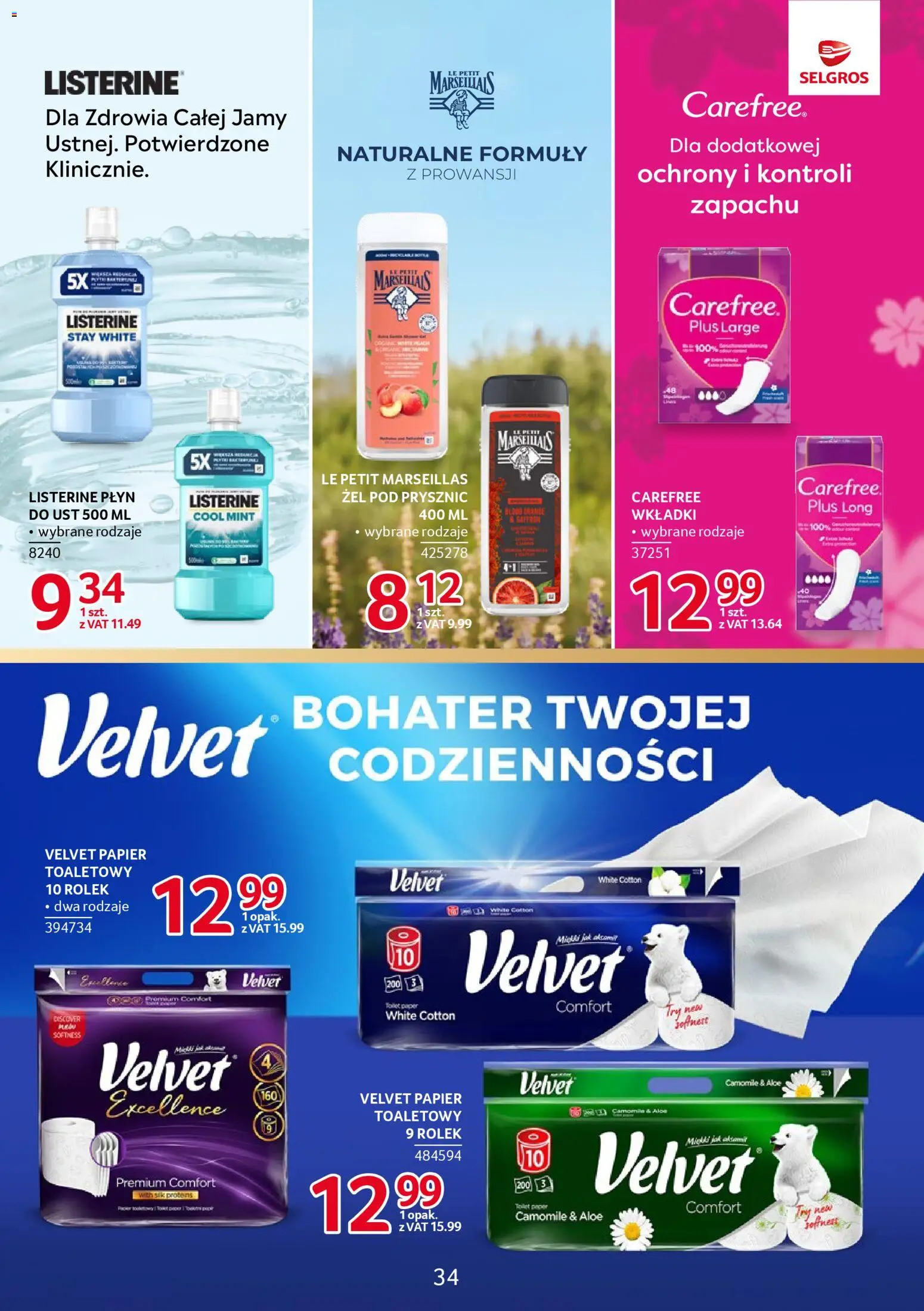 Selgros cash&carry gazetka - Markowe produkty od 26.03.2026 | Strona: 33 | Produkty: Papier toaletowy, Prysznic, Żel pod prysznic